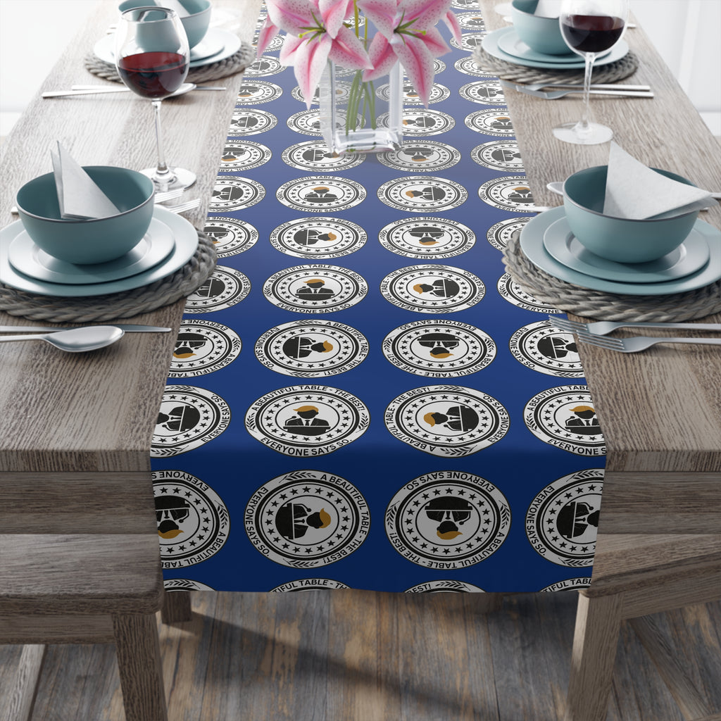 A Beautiful Table Table Runner – Faux Official Parody Seal Pattern