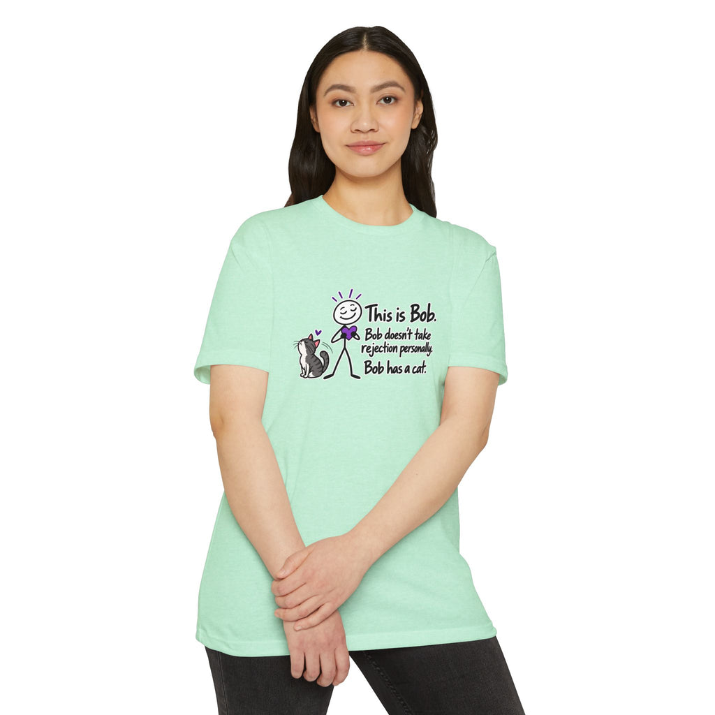 This Is Bob. Bob Has a Cat. Funny Cat Lover T-Shirt | Cat Humor Tee