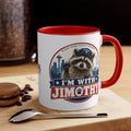 I’m With Jimothy Raccoon Accent Coffee Mug