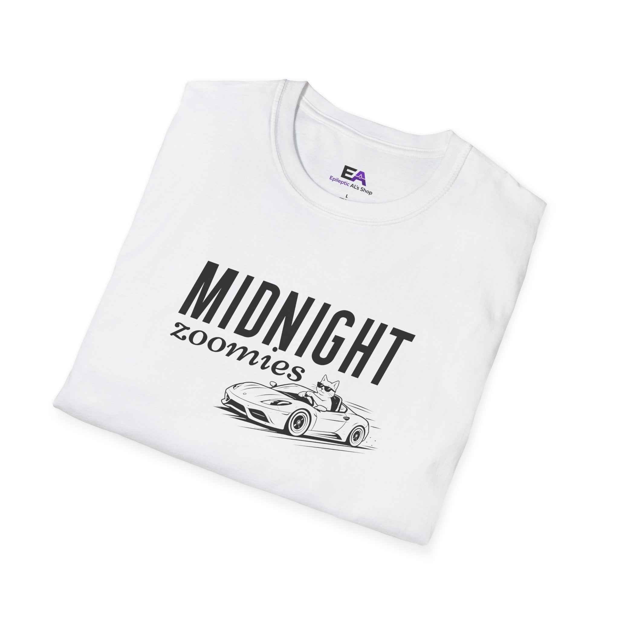 Midnight Zoomies Cat Unisex T-Shirt – Funny Cat Lover Tee