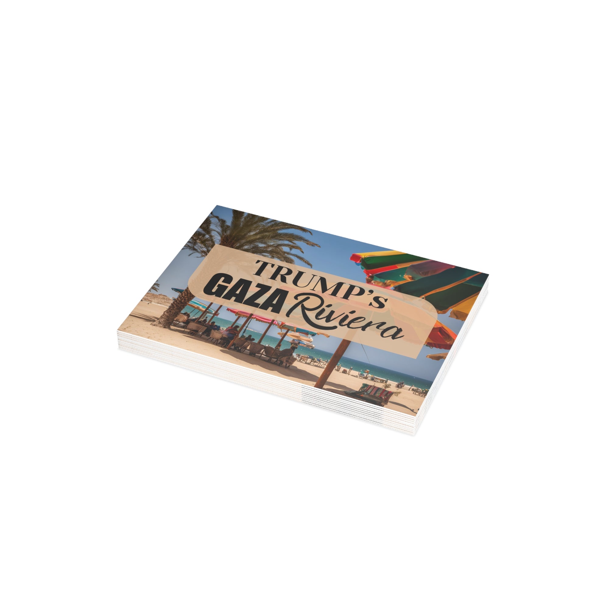 Trump’s Gaza Riviera Design Postcard Bundles with Envelopes