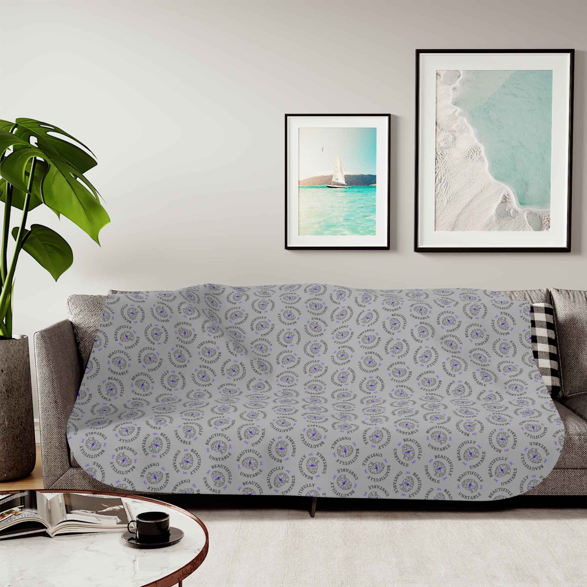 Beautifully Unstable Sherpa Blanket – Cozy Awareness Throw