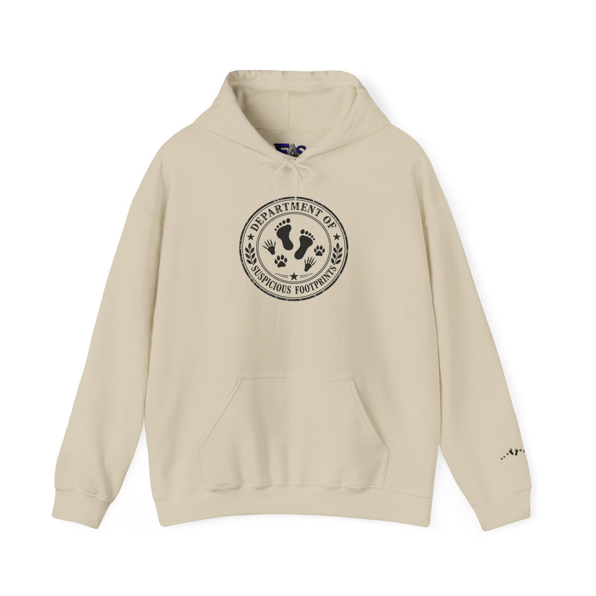 Department of Suspicious Footprints Hoodie | Bigfoot, Raccoon & Cat Cryptid Sweatshirt