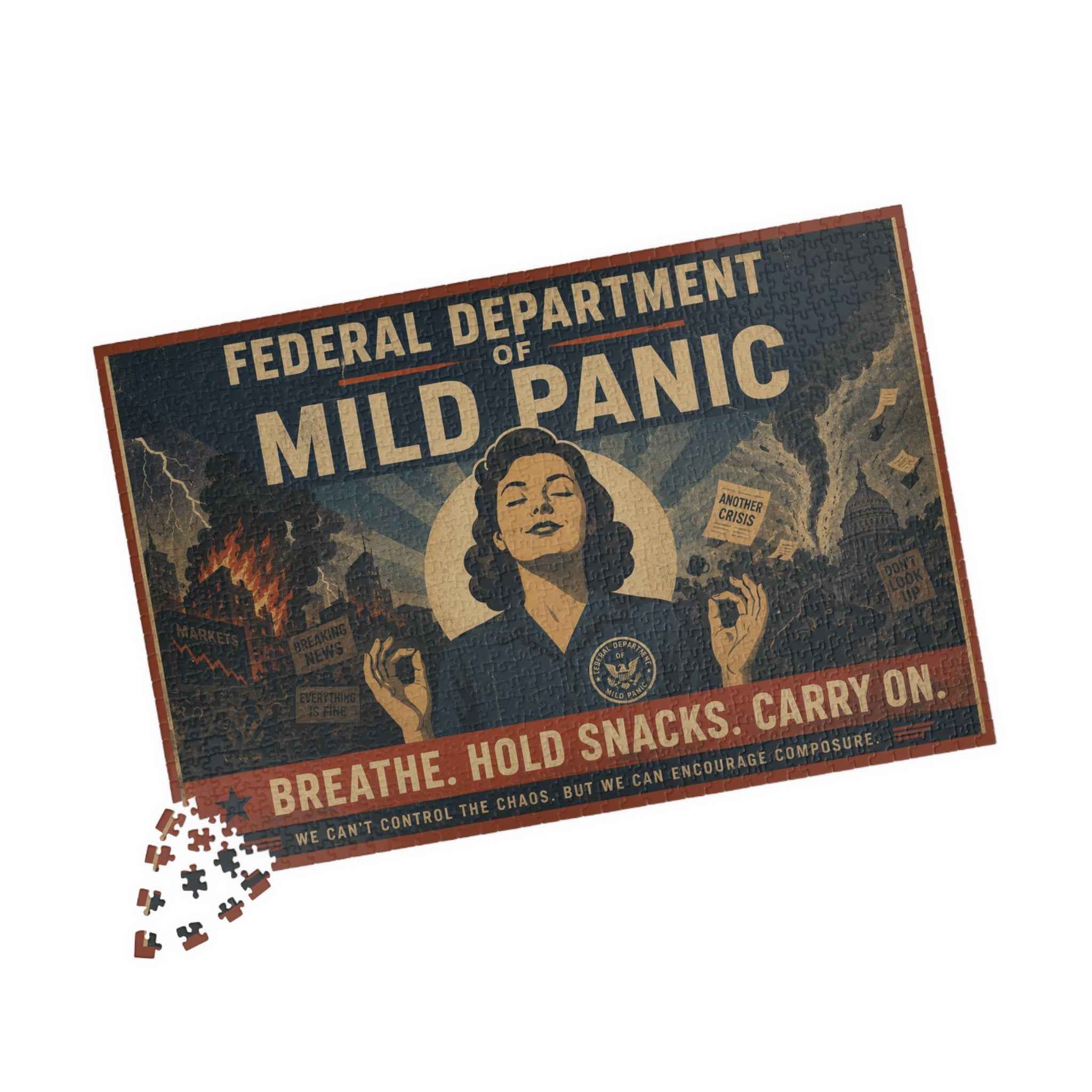 Federal Department of Mild Panic Puzzle | Funny Government Satire Jigsaw | 1014 Pieces