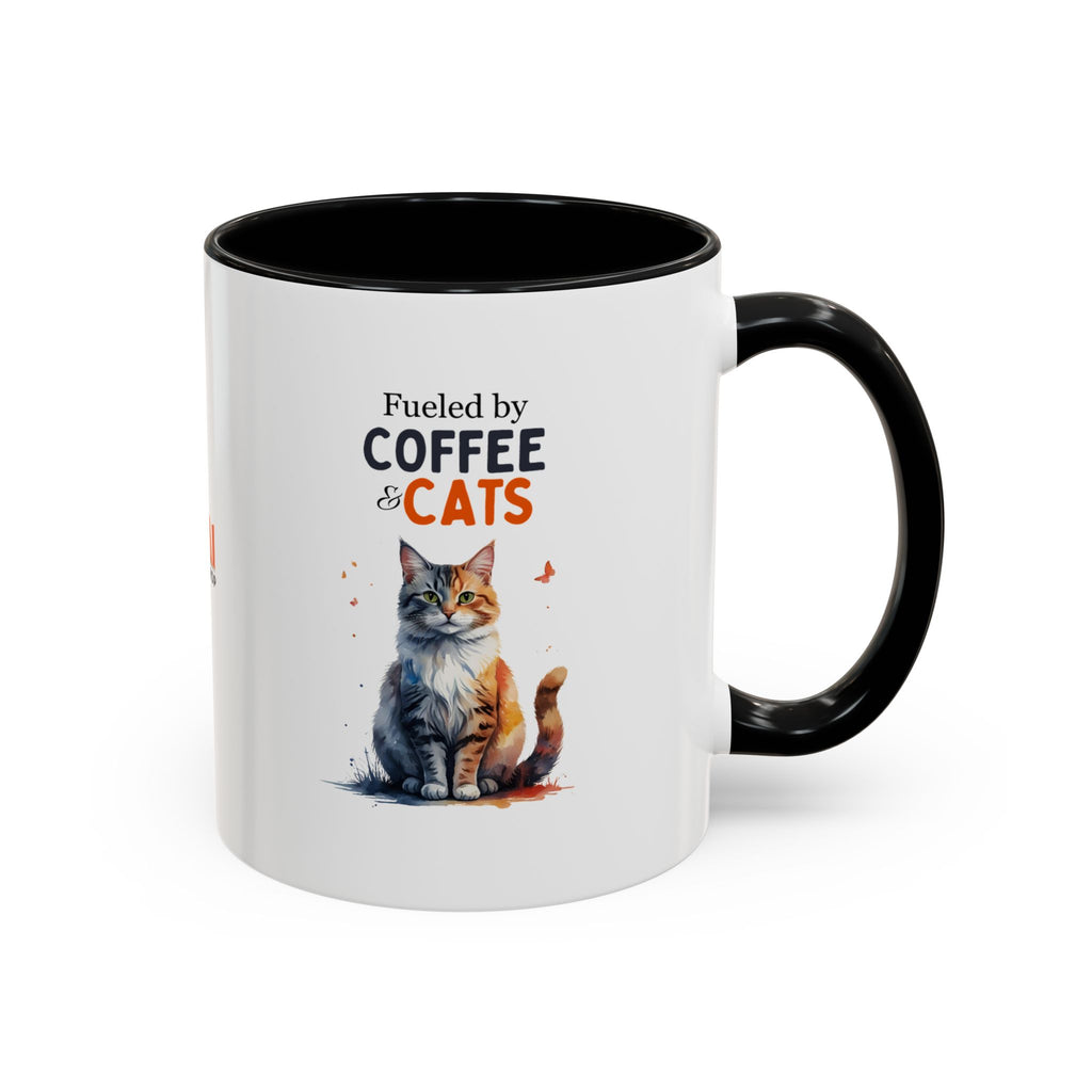 Fueled by Coffee & Cats Accent Mug