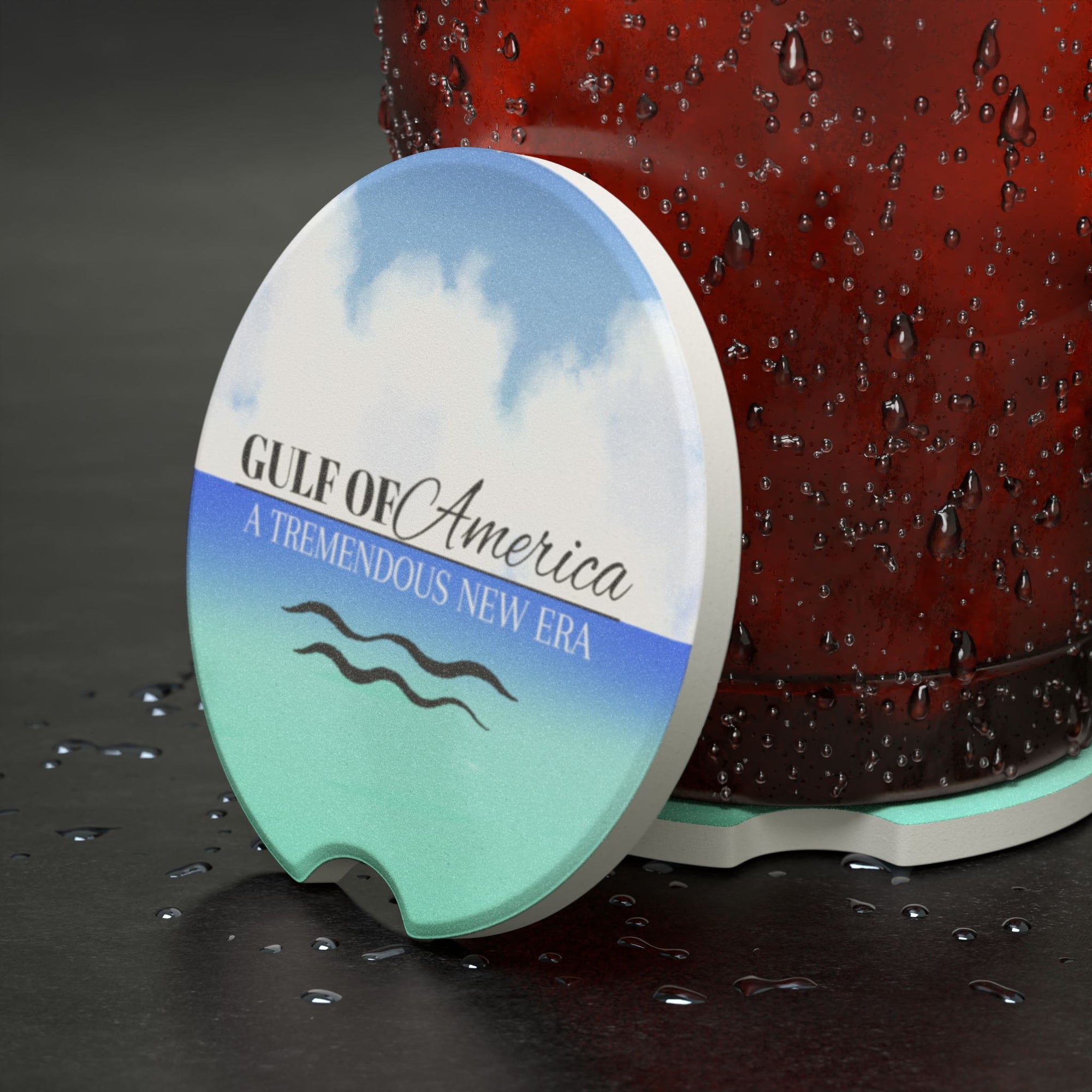 Tremendous American Gulf Soapstone Car Coaster