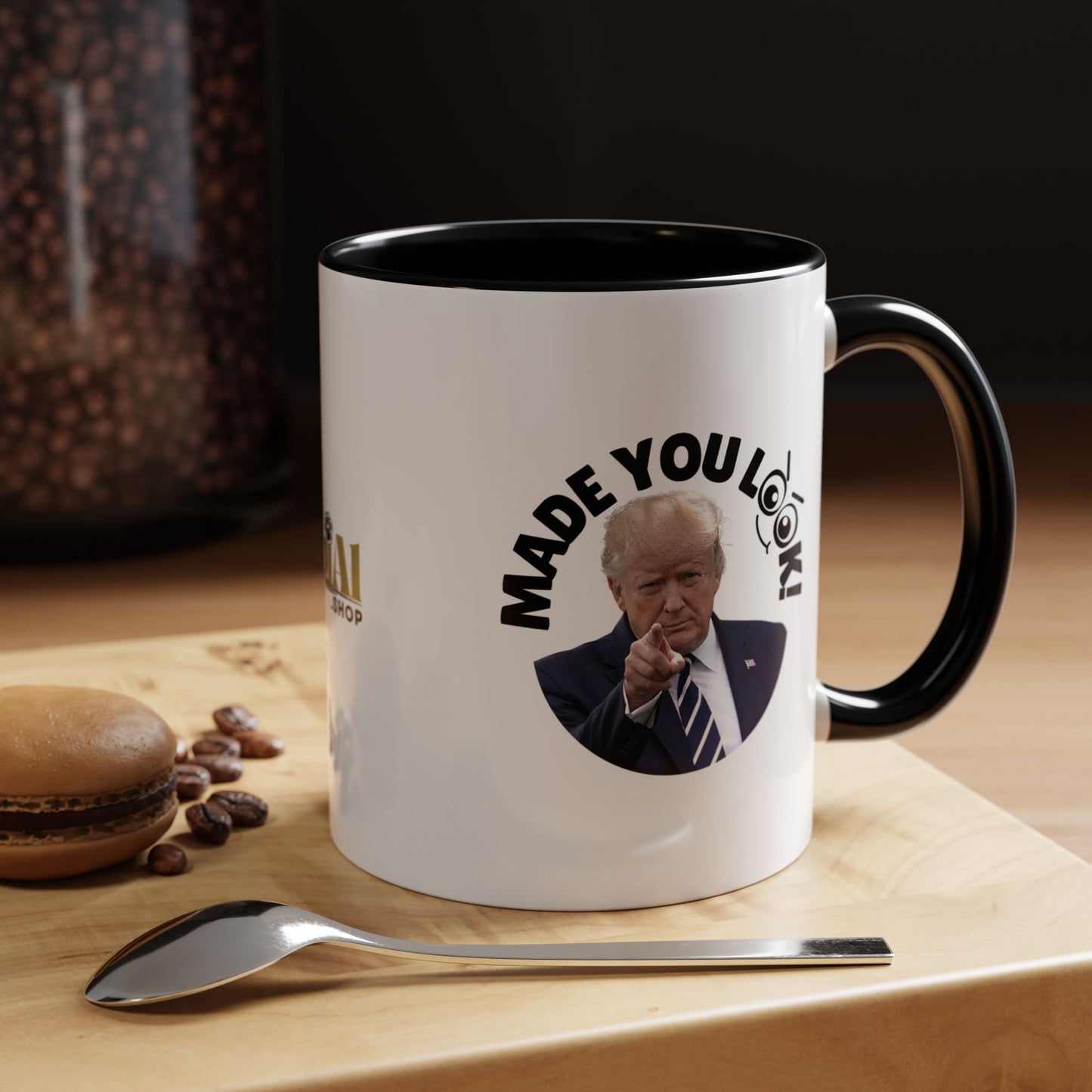 Made You Look! Accent Coffee Mug - 11oz & 15oz - Funny Political Gift
