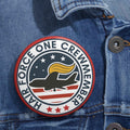 Hair Force One Crew – 3" Glossy Pin Button