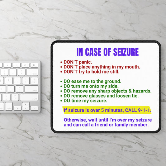 In Case of Seizure Gaming Mouse Pad