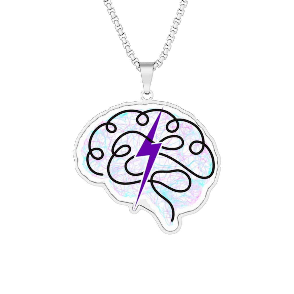 Purple Storm Brain Necklace | Epilepsy Awareness Pendant