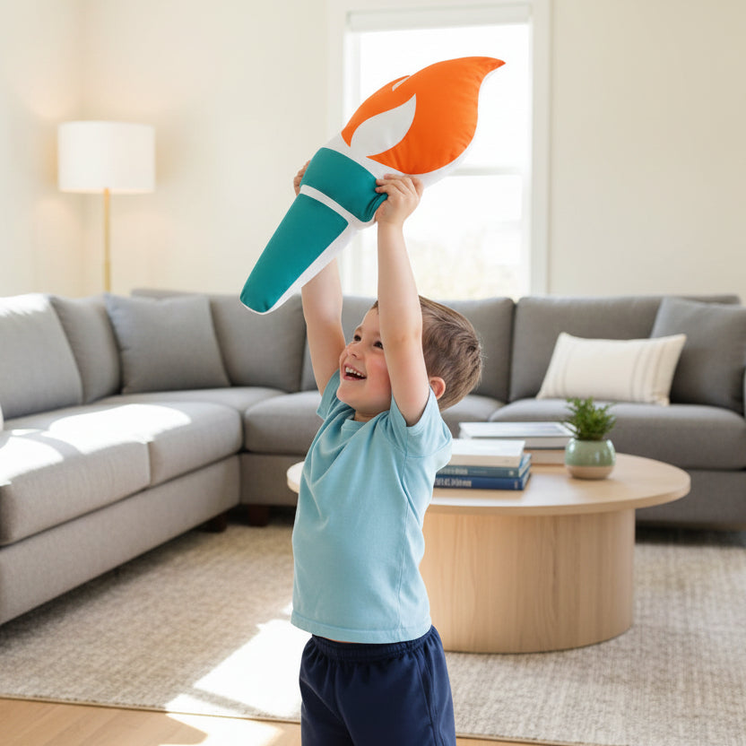 Liberty Light Torch Shaped Pillow