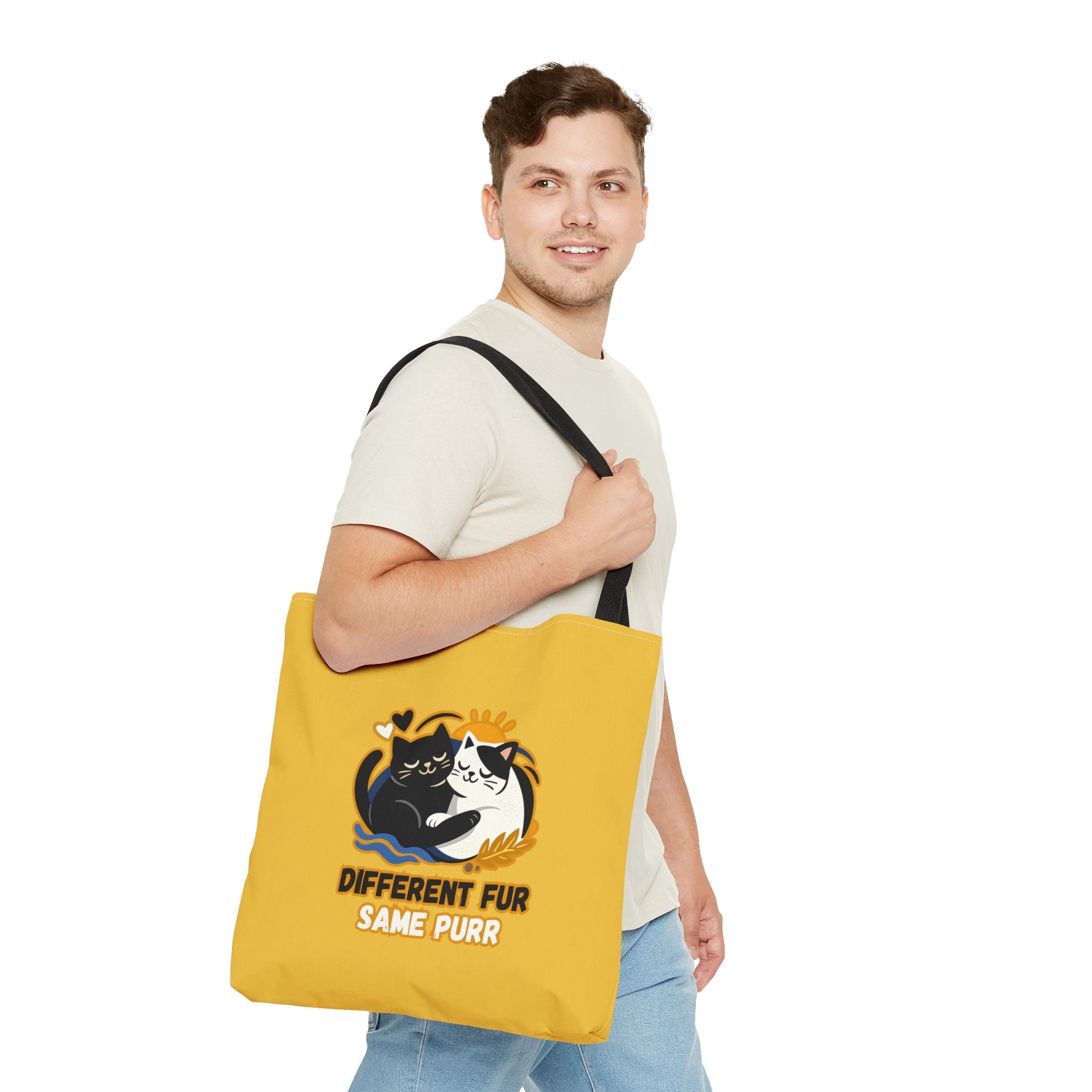 Different Fur, Same Purr Cat Tote Bag – Cozy Friendship Market Bag