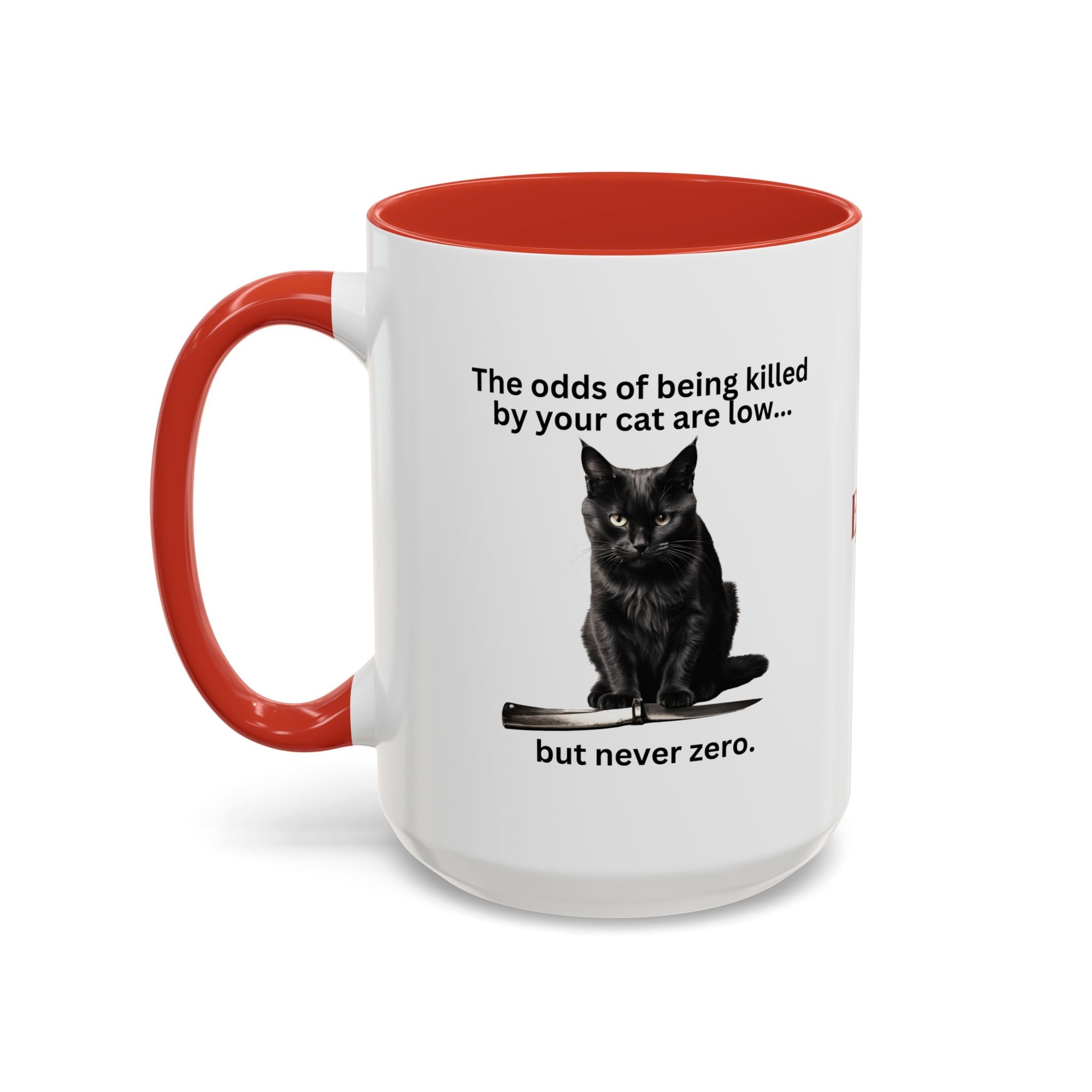 Photo depicting the ​Killer Cat Odds Accent Coffee Mug (11, 15oz) from EpiAl's Shop.