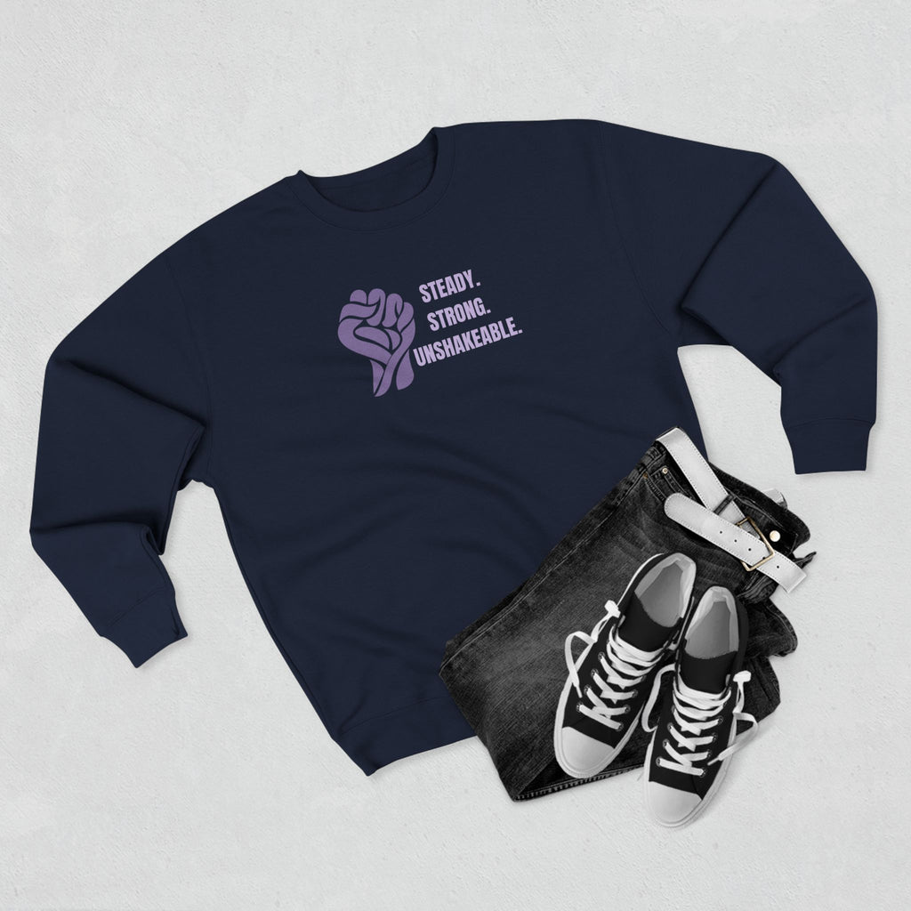Steady. Strong. Unshakeable. — Epilepsy Awareness Sweatshirt