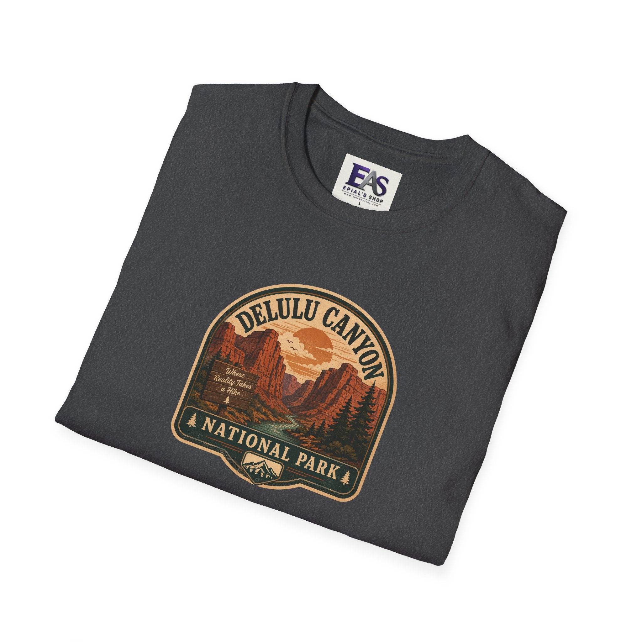 Delulu Canyon National Park Unisex T-Shirt | Funny Retro National Park Parody Tee