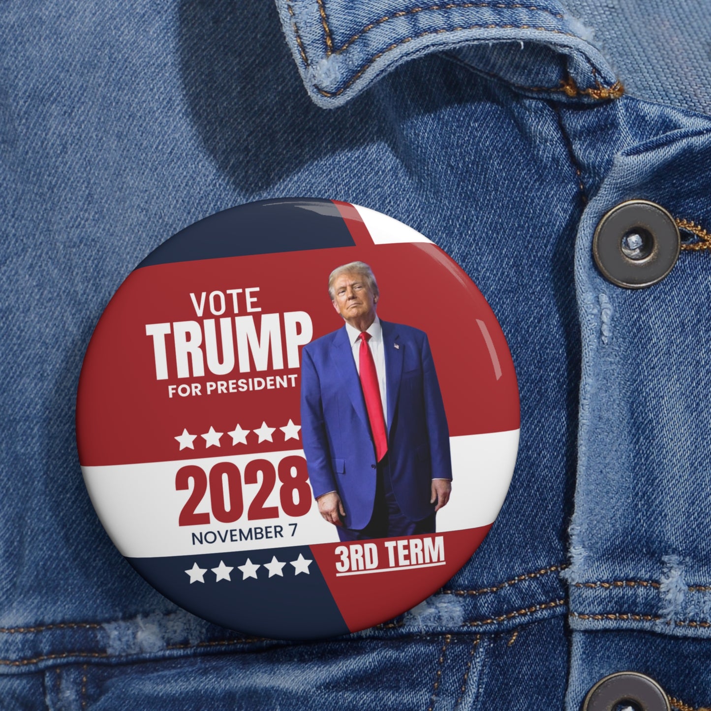 Trump 48 Political Pin Buttons - Vote Trump for President 2028