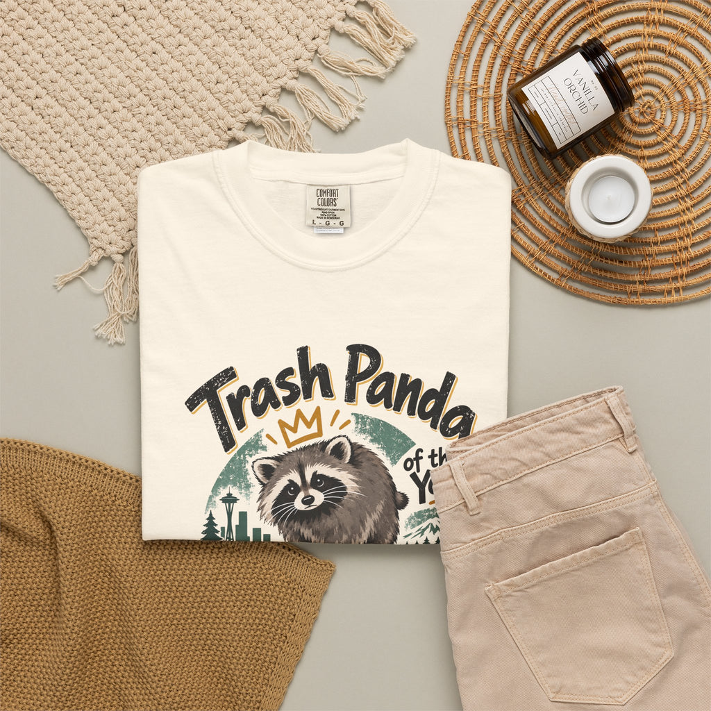 Trash Panda of the Year 2026 Garment-Dyed T-Shirt | Jimothy-Inspired Raccoon Tee