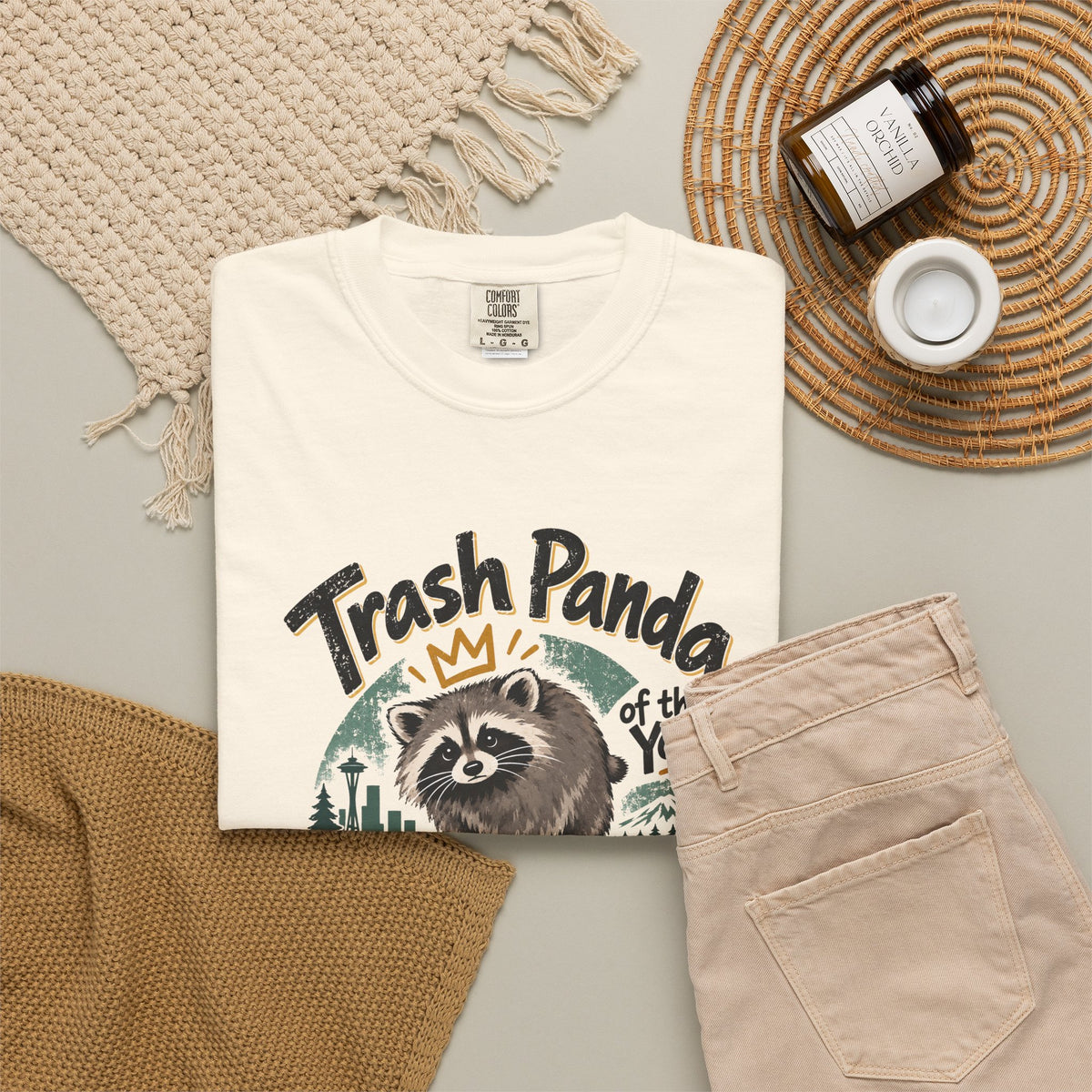 Trash Panda of the Year 2026 Garment-Dyed T-Shirt | Jimothy-Inspired Raccoon Tee