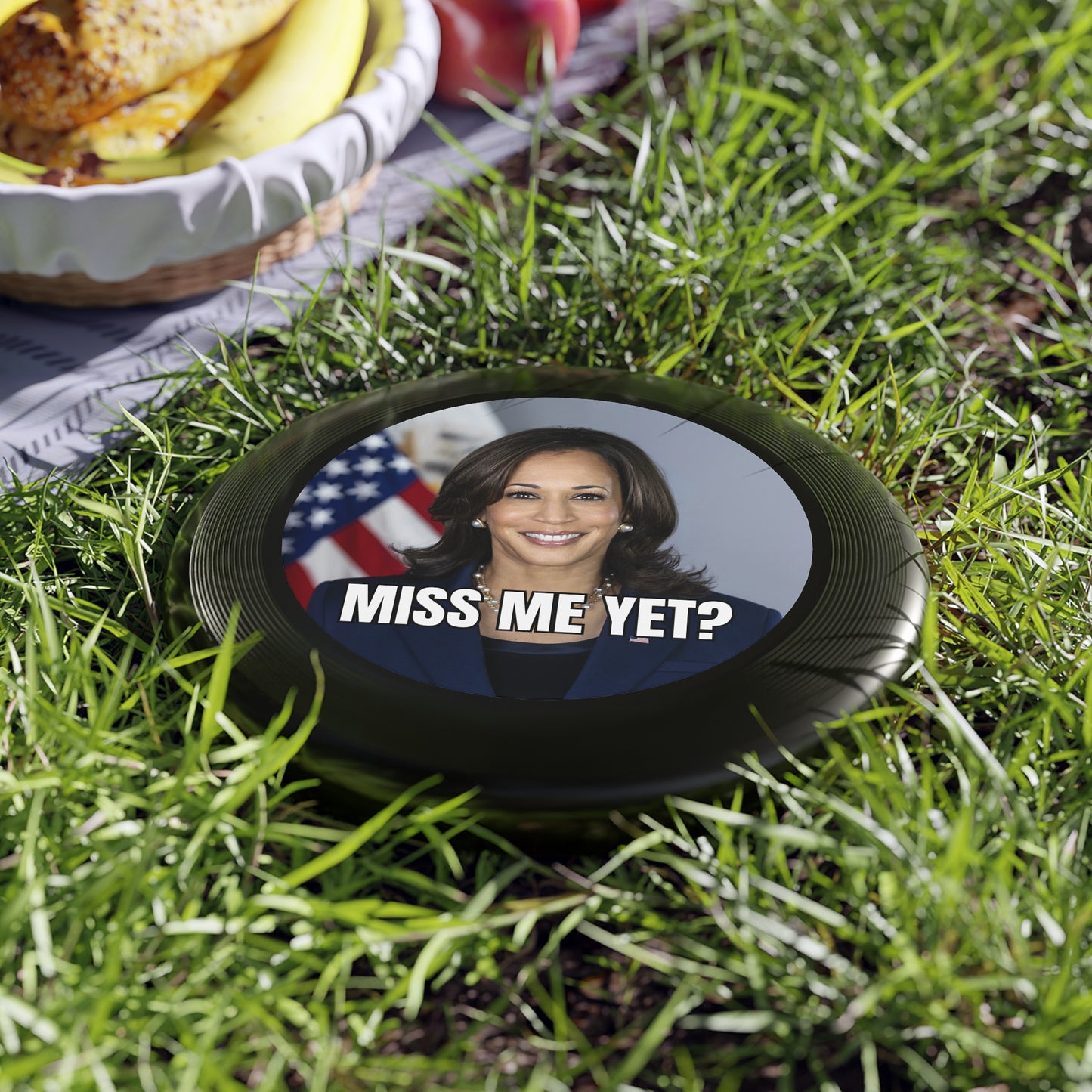Funny Political Frisbee - 'Miss Me Yet?' Outdoor Game for Large Gatherings
