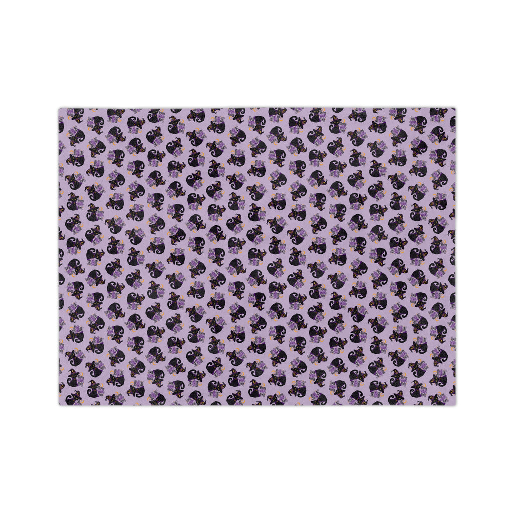 Resting Witch Face Black Cat Velveteen Blanket