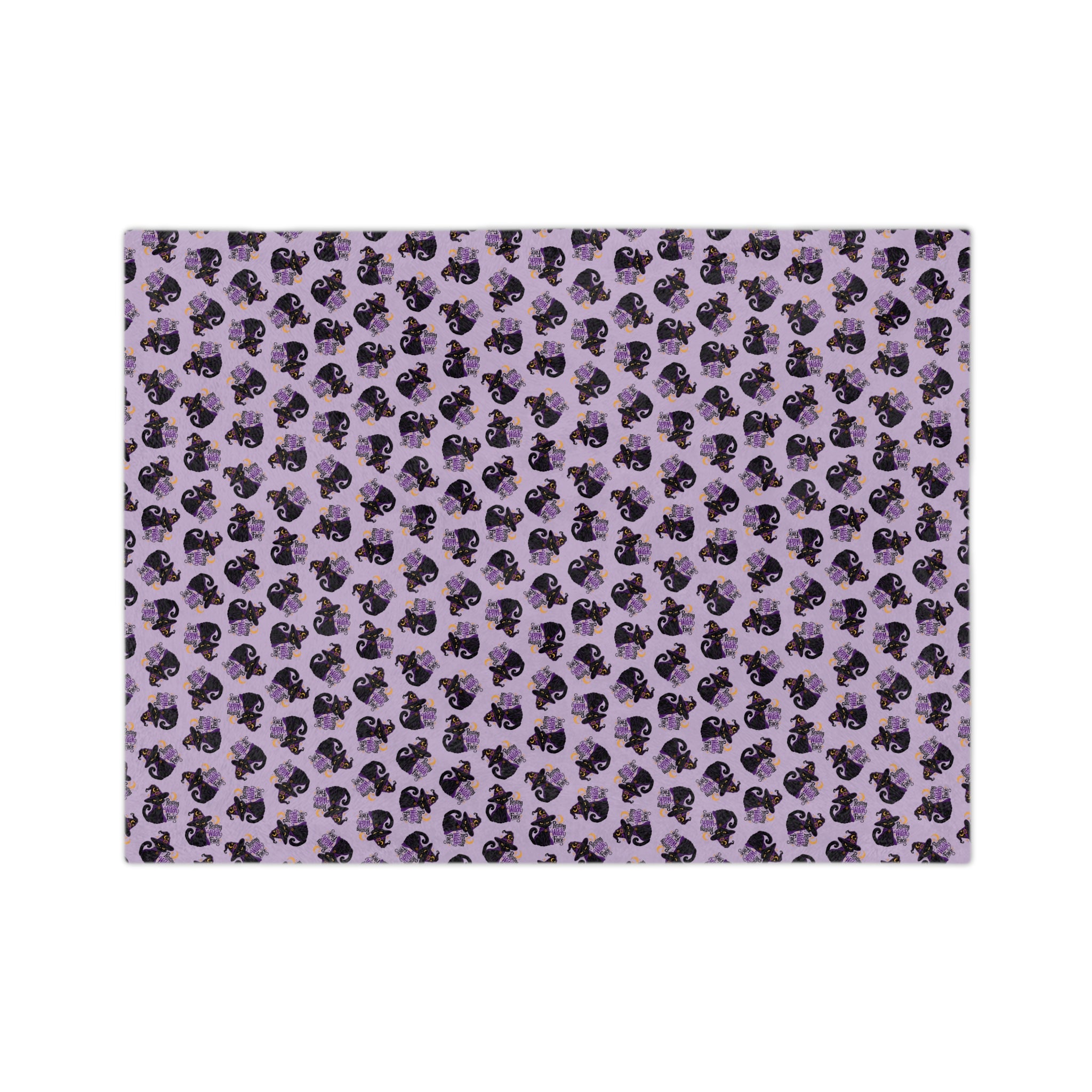Resting Witch Face Black Cat Velveteen Blanket