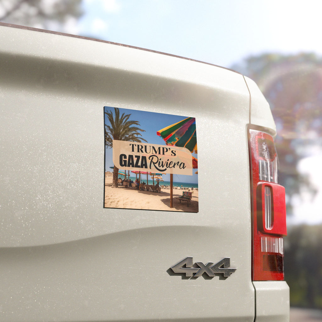 Trump's Gaza Riviera Car Magnet - Fun Travel Decor