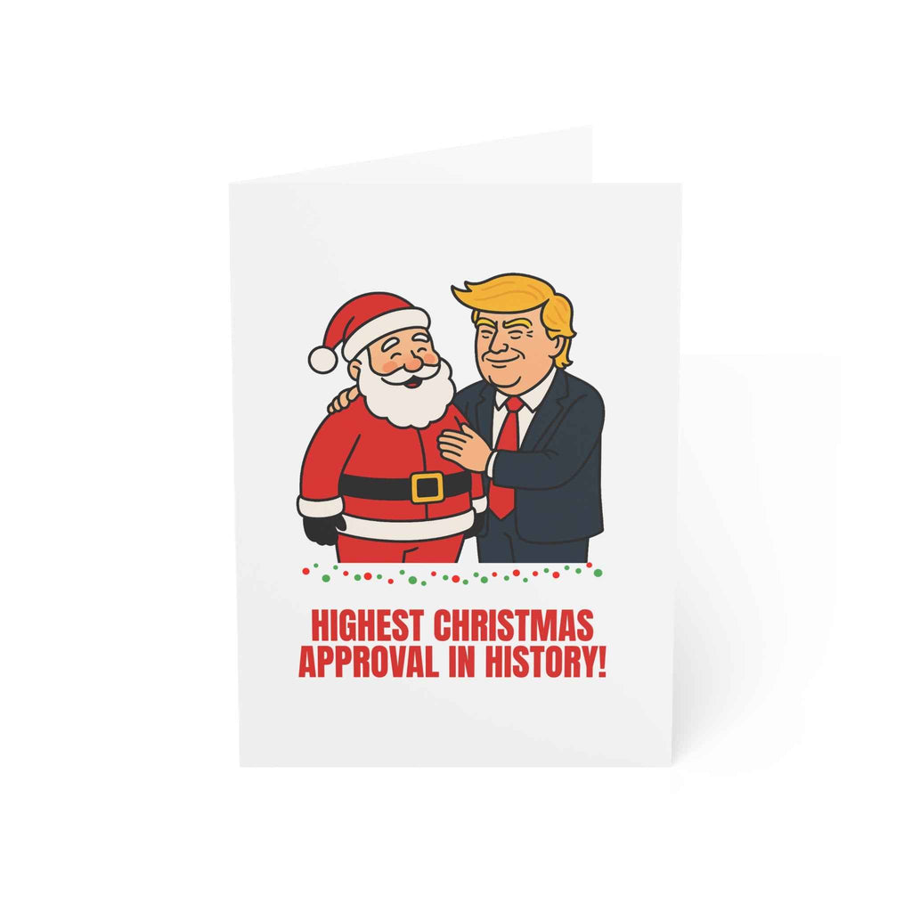Santa’s Approval Ratings Christmas Card – 1, 10, 30, 50 pc sets