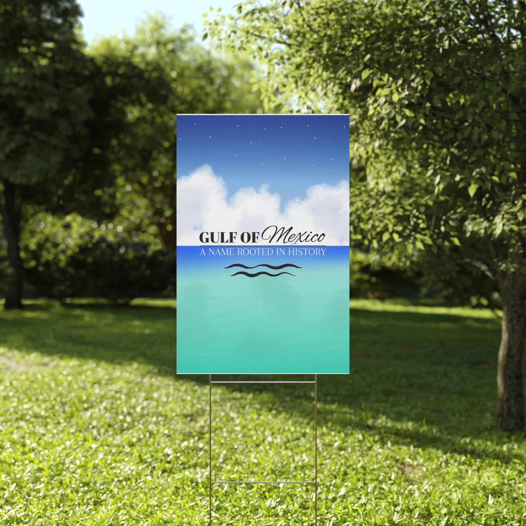 Gulf of Mexico Plastic Yard Sign