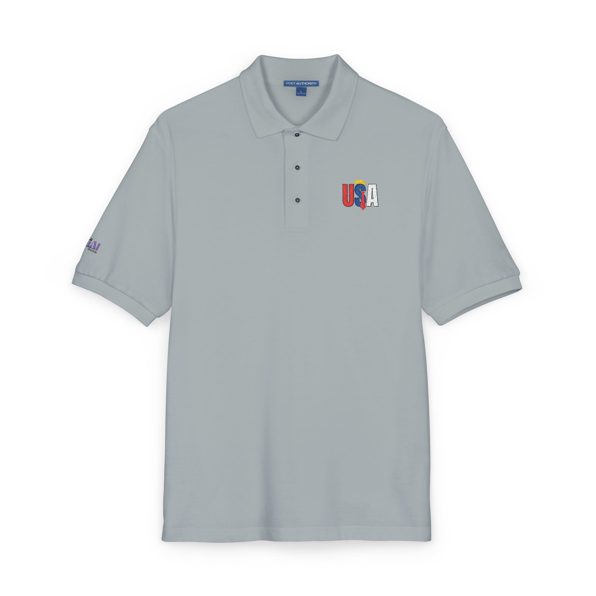 Classic USA Embroidered Unisex Polo Shirt