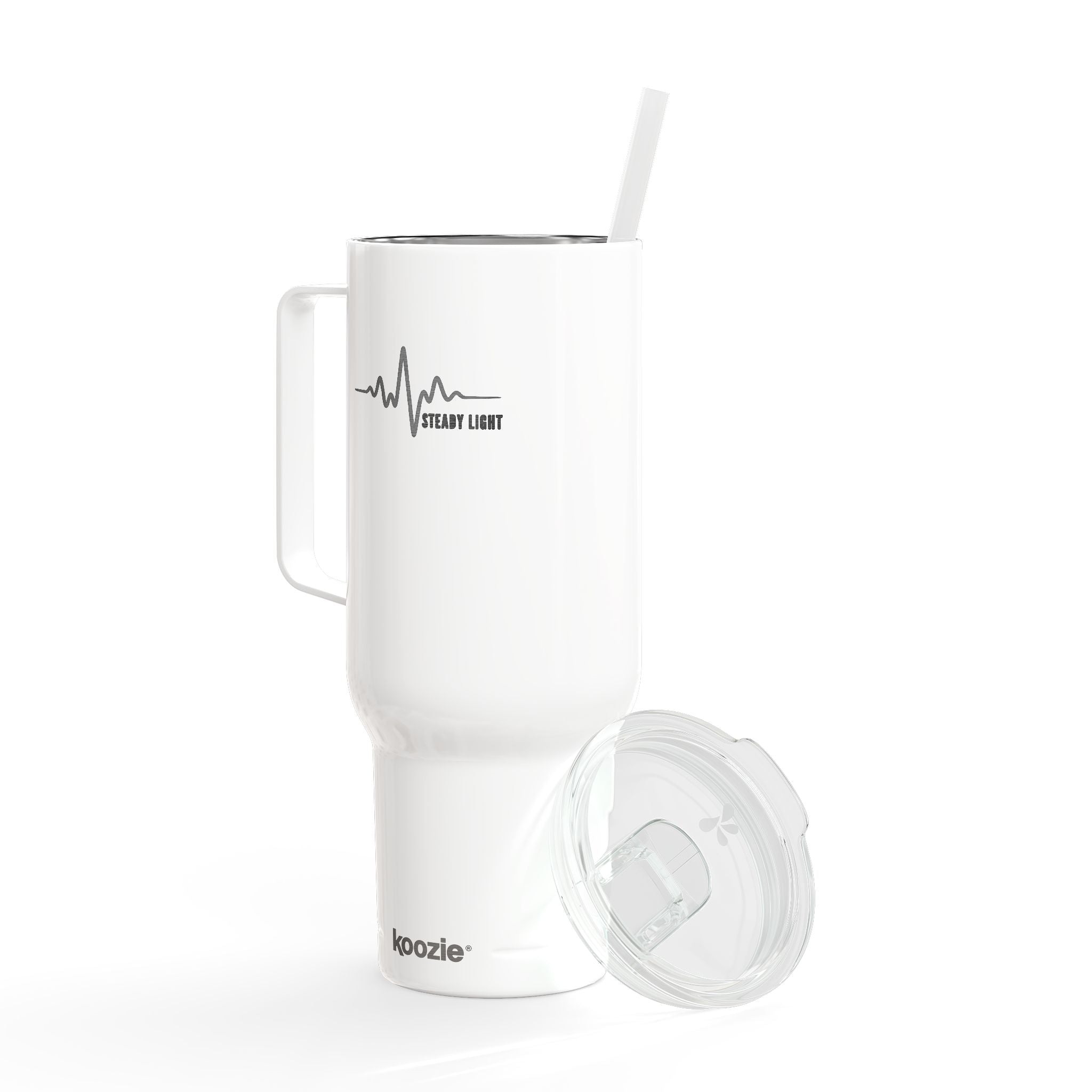 Steady Light 40oz Insulated Tumbler – Engraved Travel Mug with Handle