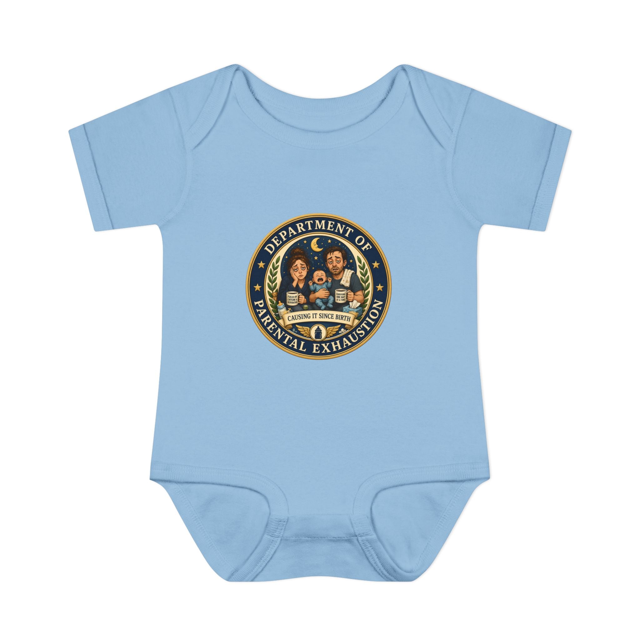 Department of Parental Exhaustion Infant Bodysuit