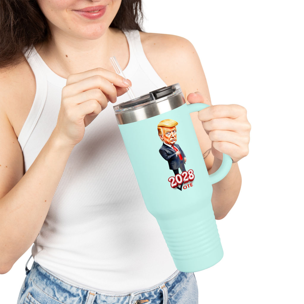 Insulated Travel Mug - 40oz ‘2028 Vote’ Design for Politically Engaged Adults