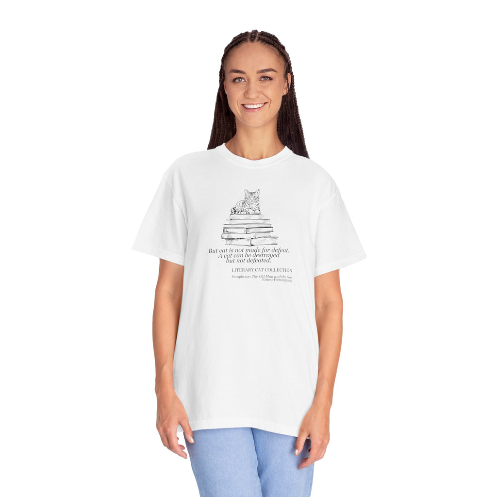 Literary Cat Unisex T-Shirt - The Old Man & the Sea