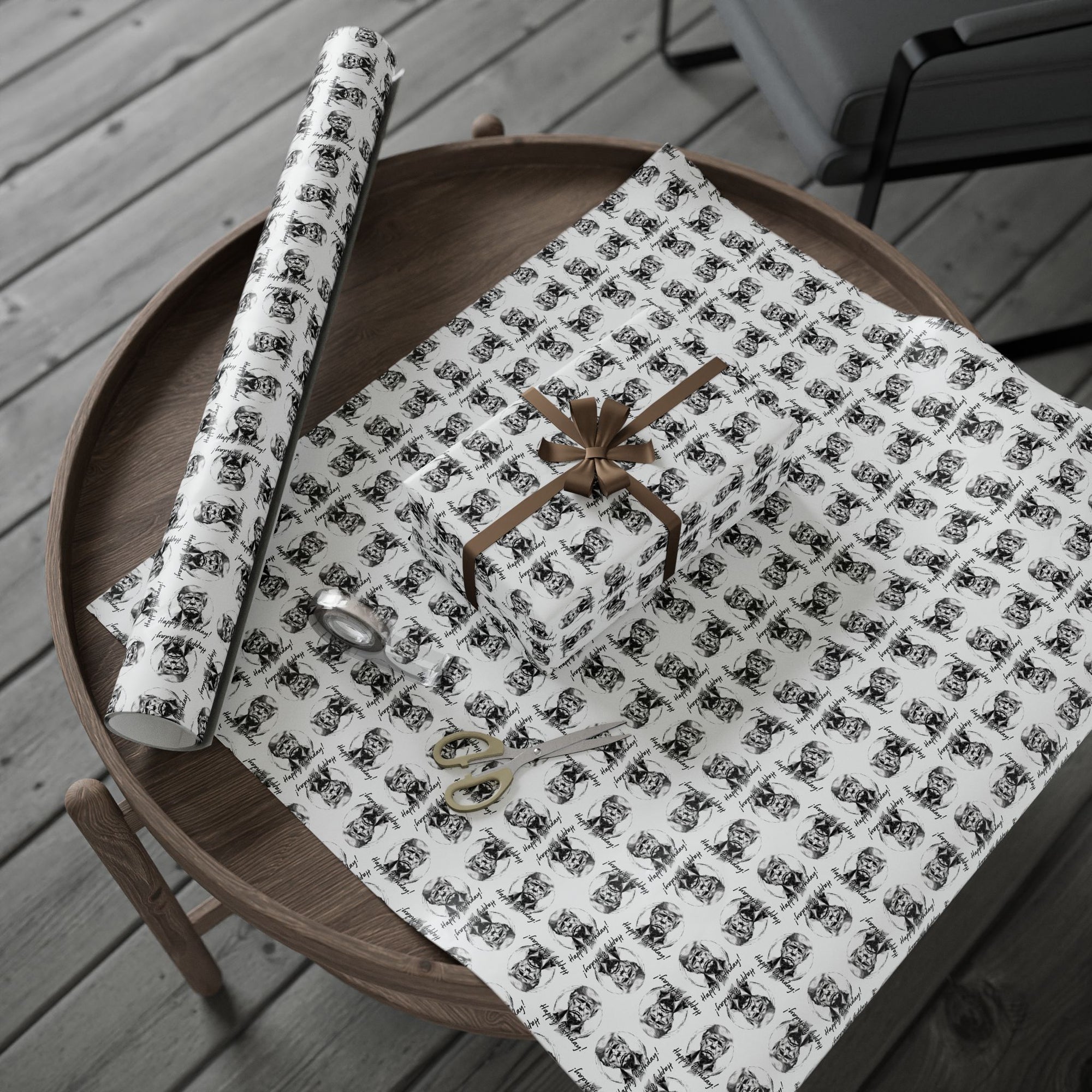 Whimsical Trump Happy Birthday Wrapping Paper