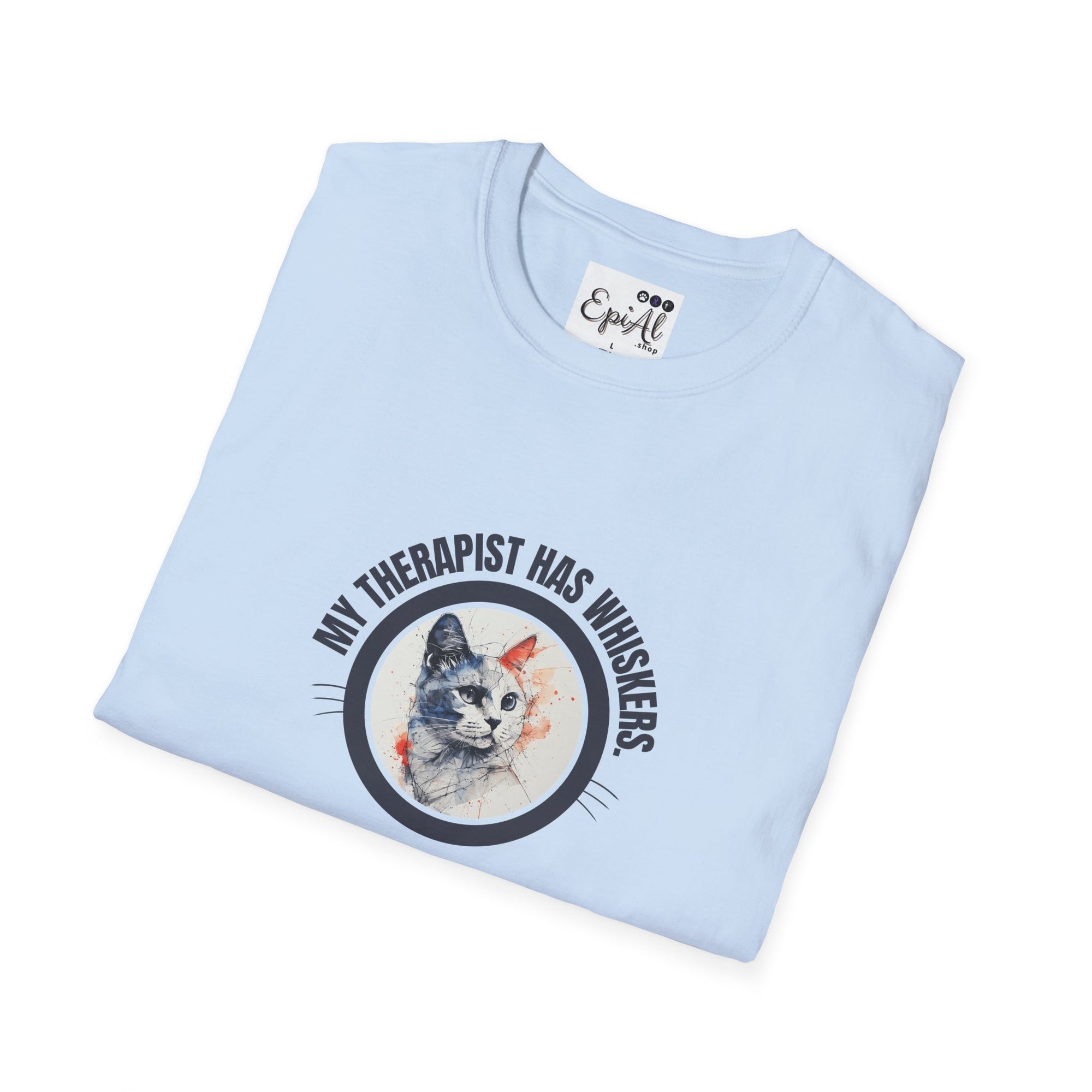 Whimsical Cat Therapy T-Shirt | Cute Pet Lover Tee