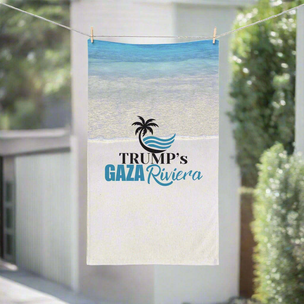 Trump's Gaza Riviera Hand Towel Printify