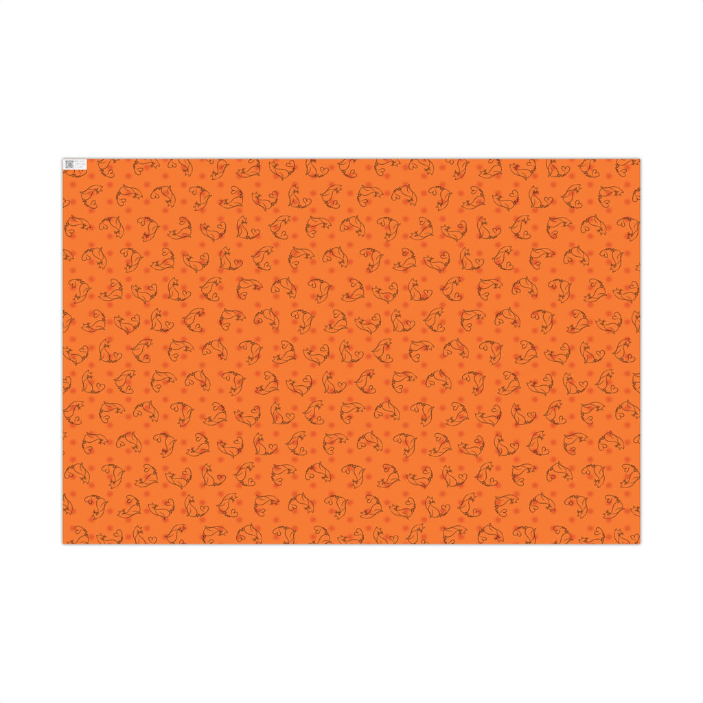 Purr Pattern All-Occasion Gift Wrap – Cat Line Art Wrapping Paper