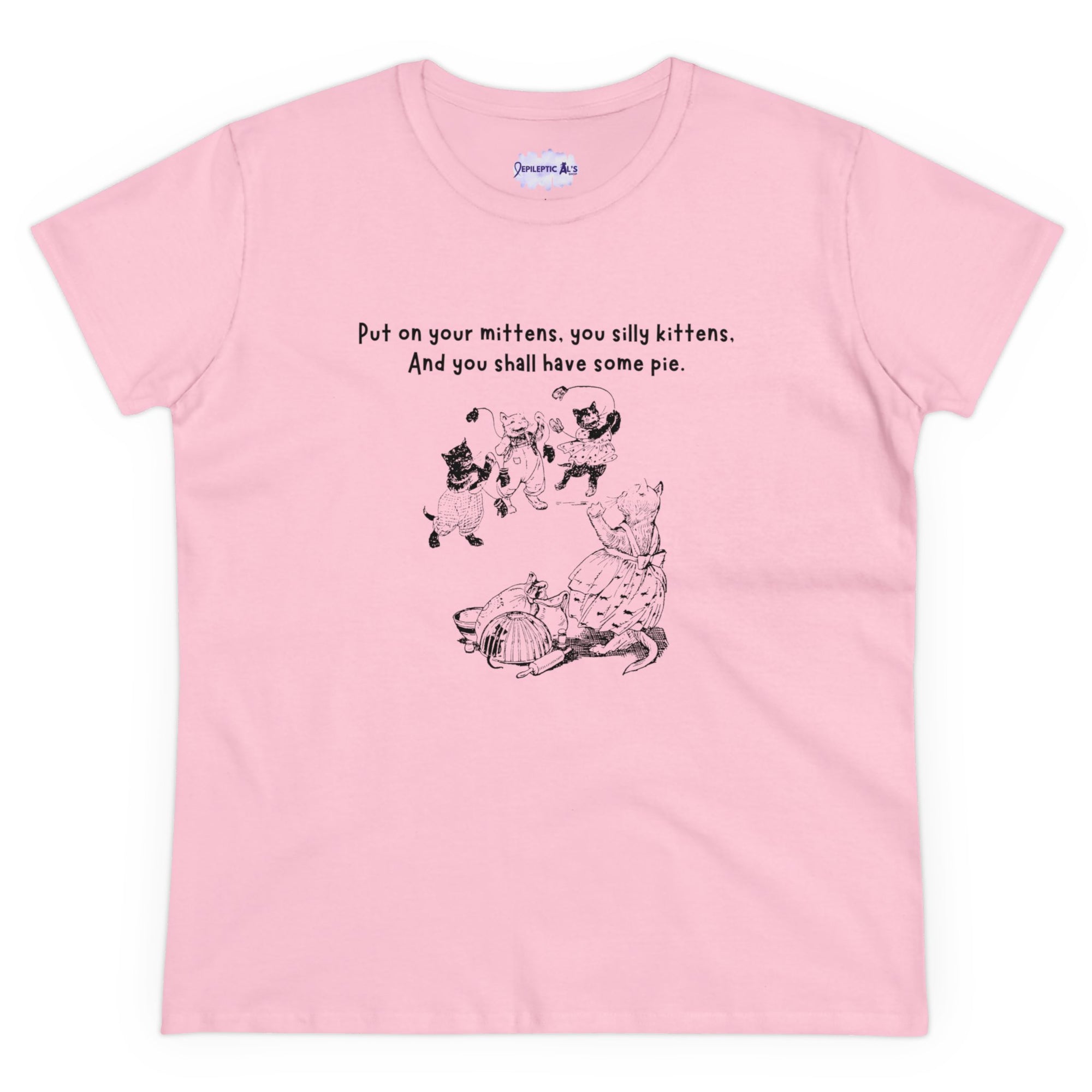 Kittens and Mittens Women's Midweight Cotton Tee - T - Shirt - Epileptic Al’s Shop