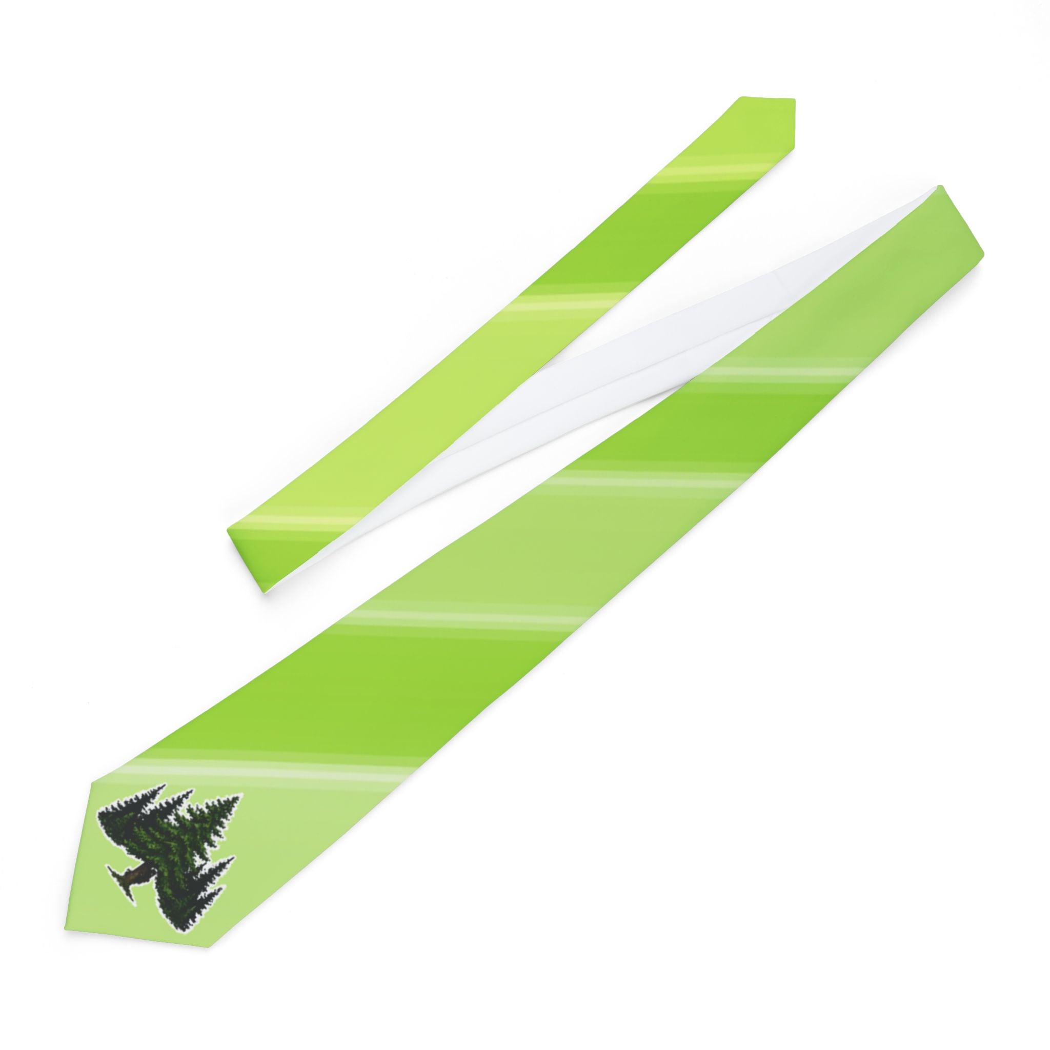 Hide & Seek Bigfoot and Cat Necktie | Forest Cryptid Tie