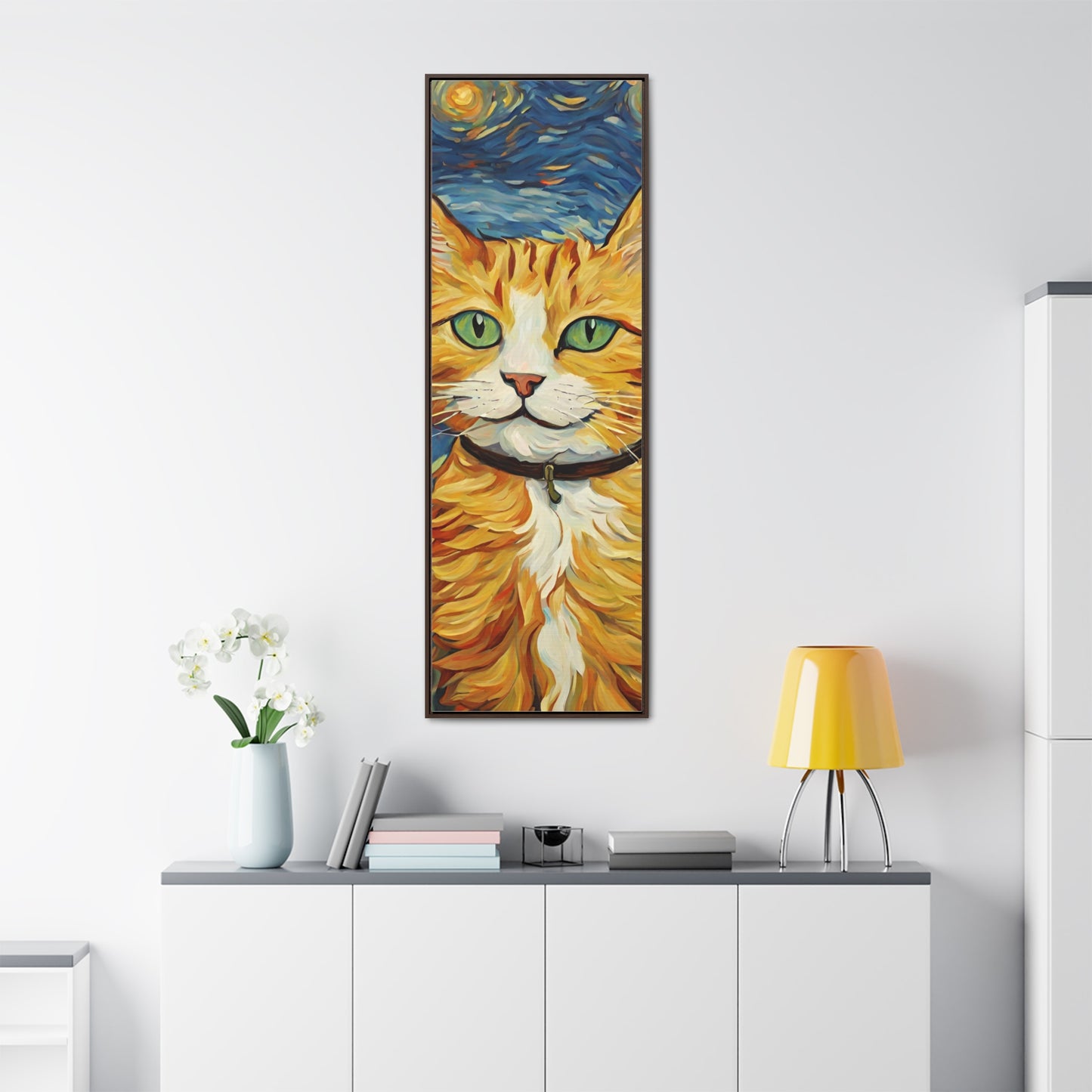 Van Gogh Style Cat Gallery Canvas Wraps, Vertical Frame - Canvas - Epileptic Al’s Shop