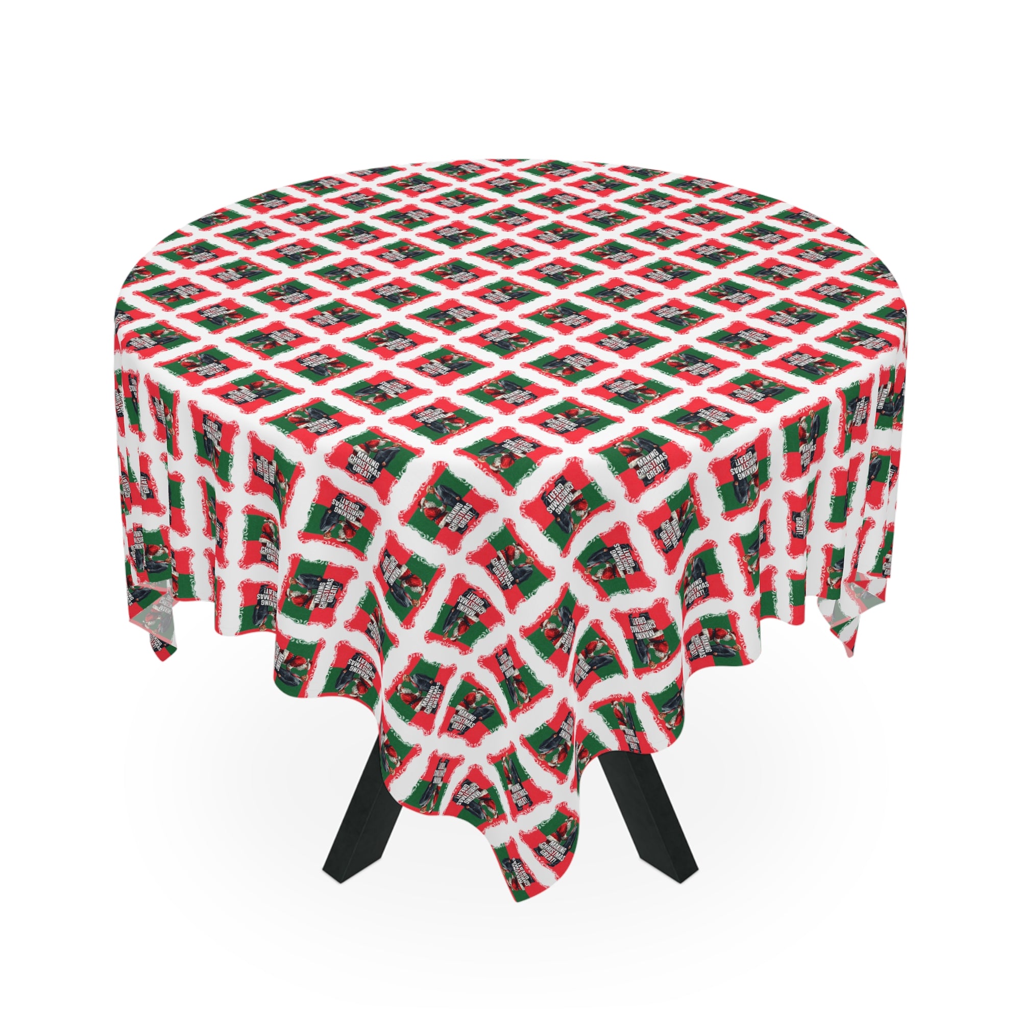 Festive Santa Trump Tablecloth for Holiday Gatherings, Christmas Table Decor