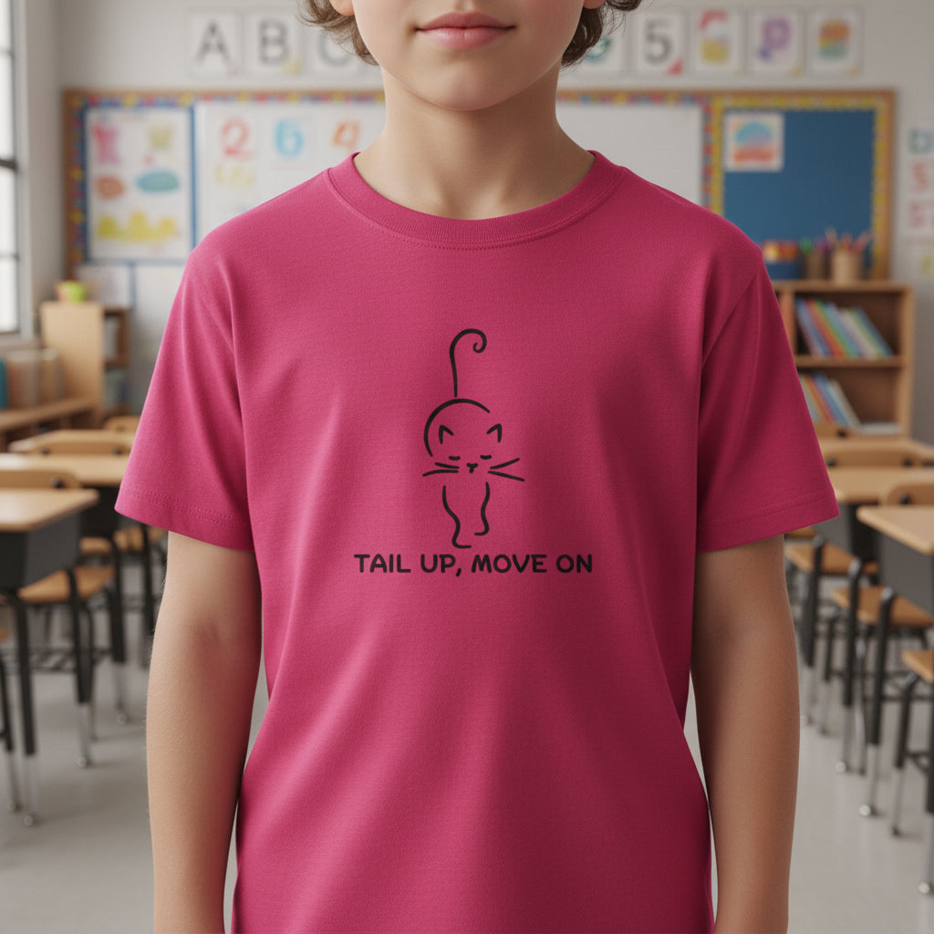 Tail Up, Move On Youth Tee – Small Human, Big Attitude