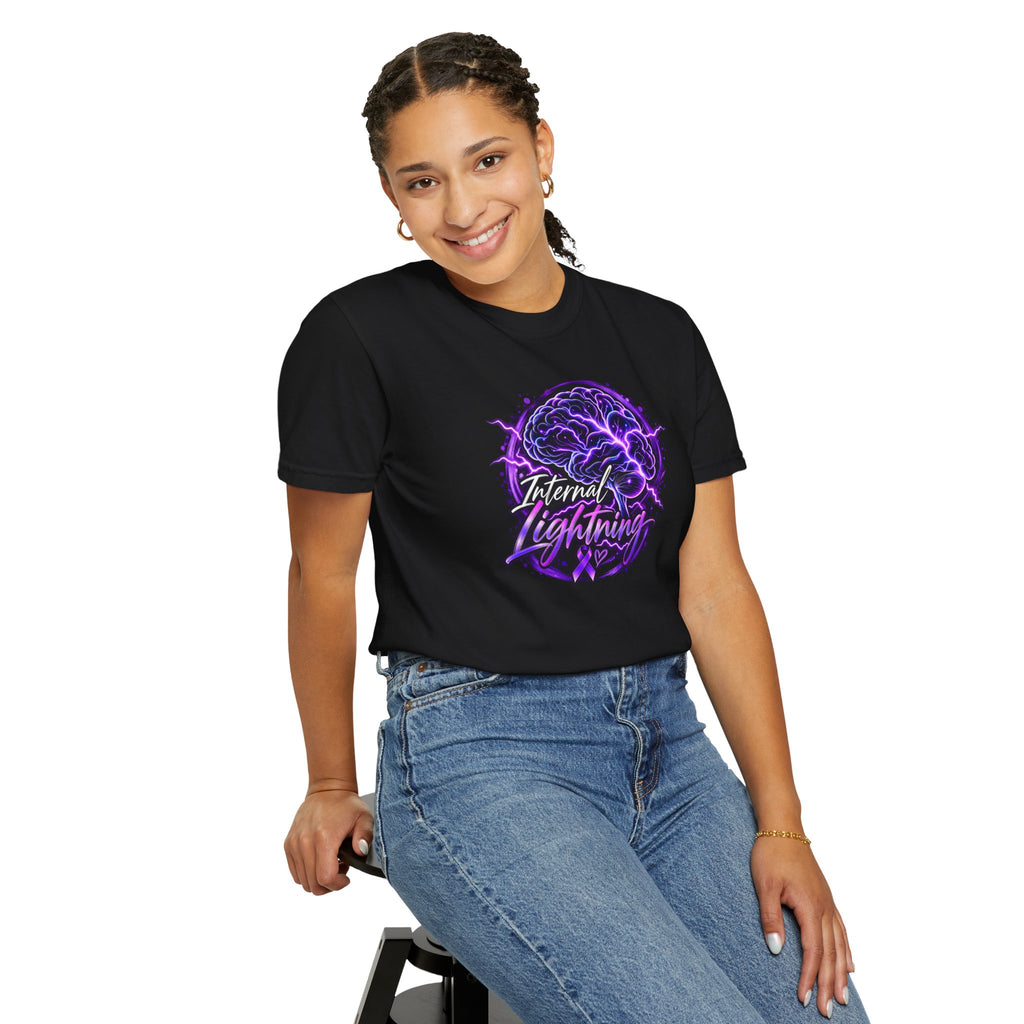 Internal Lightning Epilepsy Awareness Garment-Dyed T-Shirt