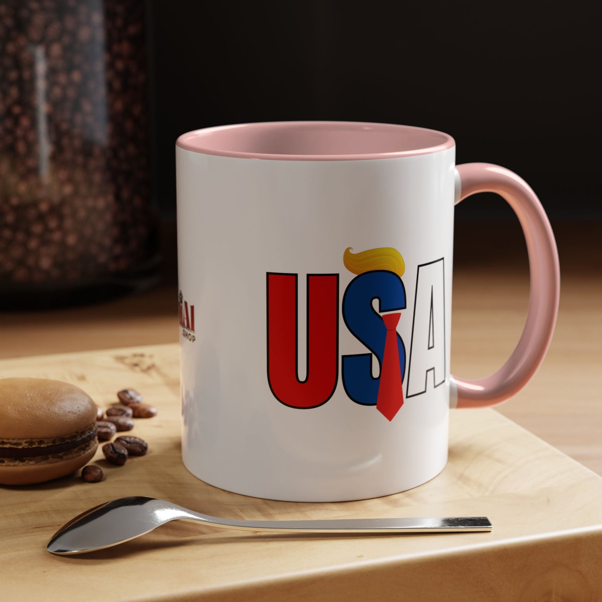 Trump USA Accent Coffee Mug Printify