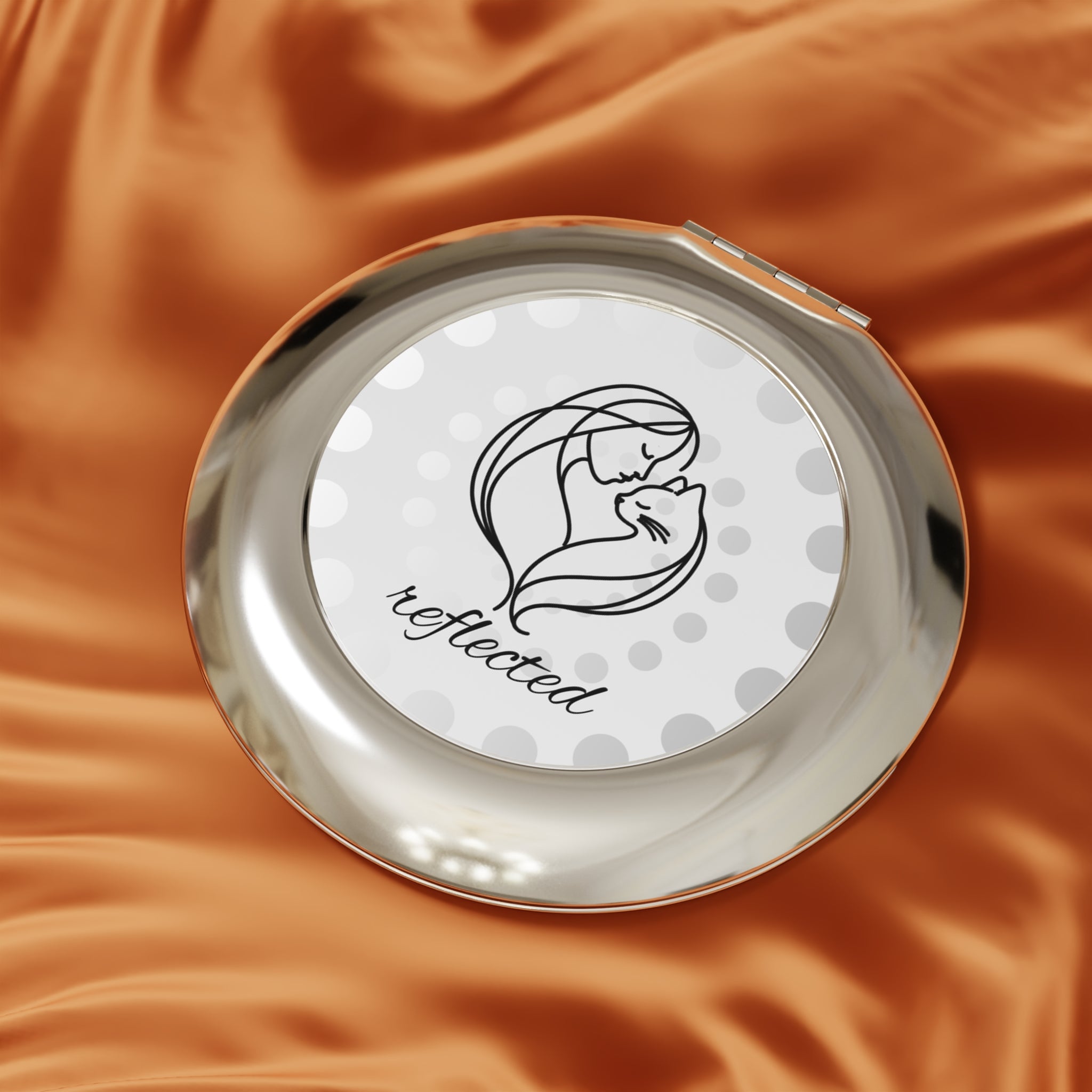 Reflected Compact Mirror | Cat Lover Pocket Mirror