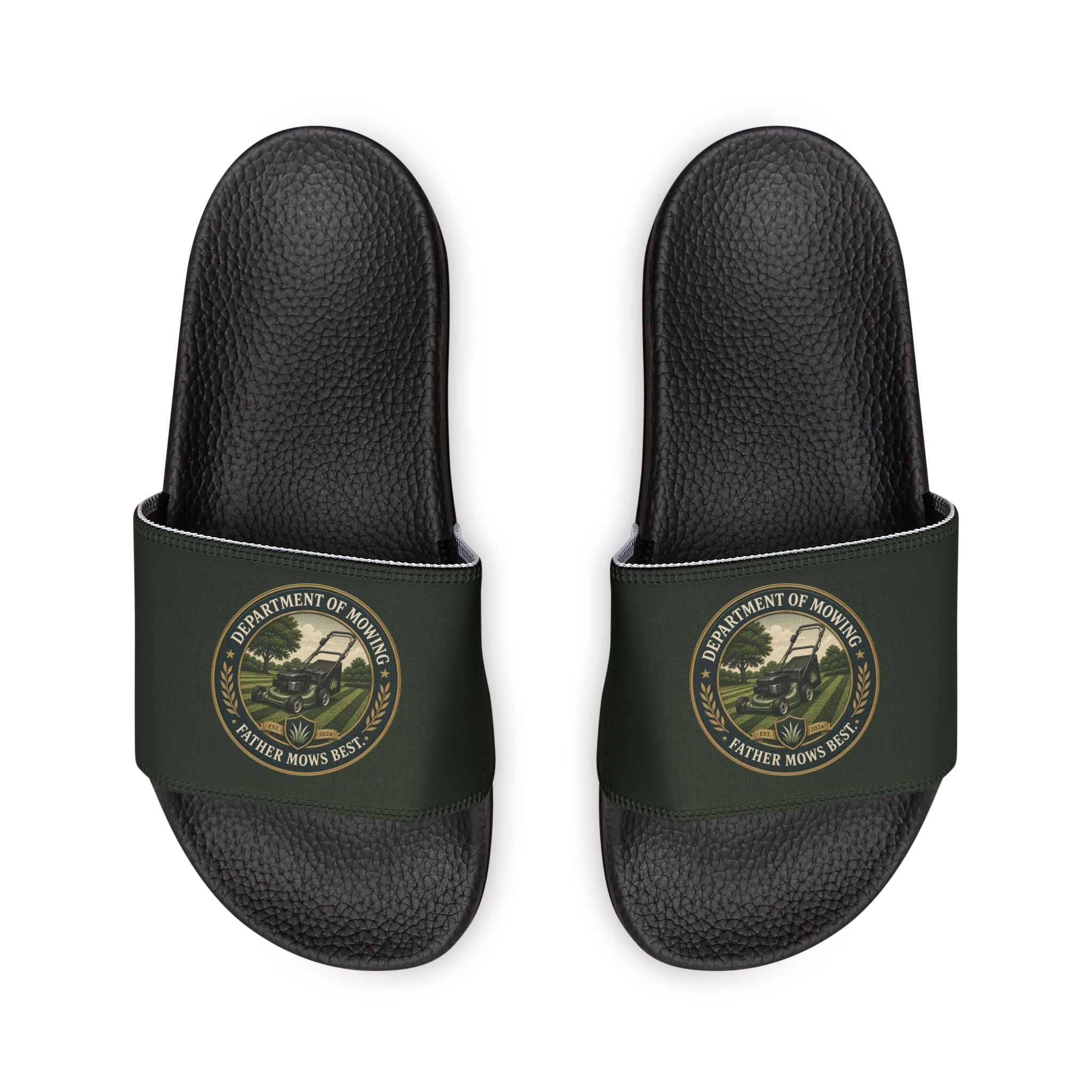 Department of Mowing Men's Slide Sandals – Father Mows Best Comfort Slides