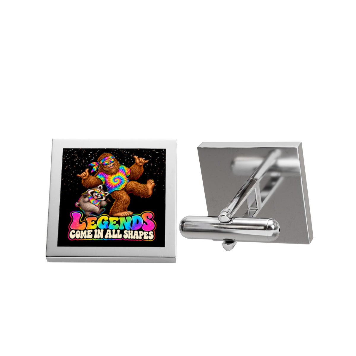 Legends Come in All Shapes | Bigfoot & Jimothy Gold-Tone Cufflinks