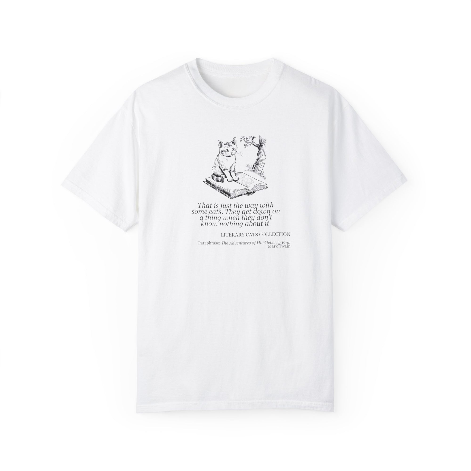 Literary Cat Unisex T-Shirt - Huckleberry Finn