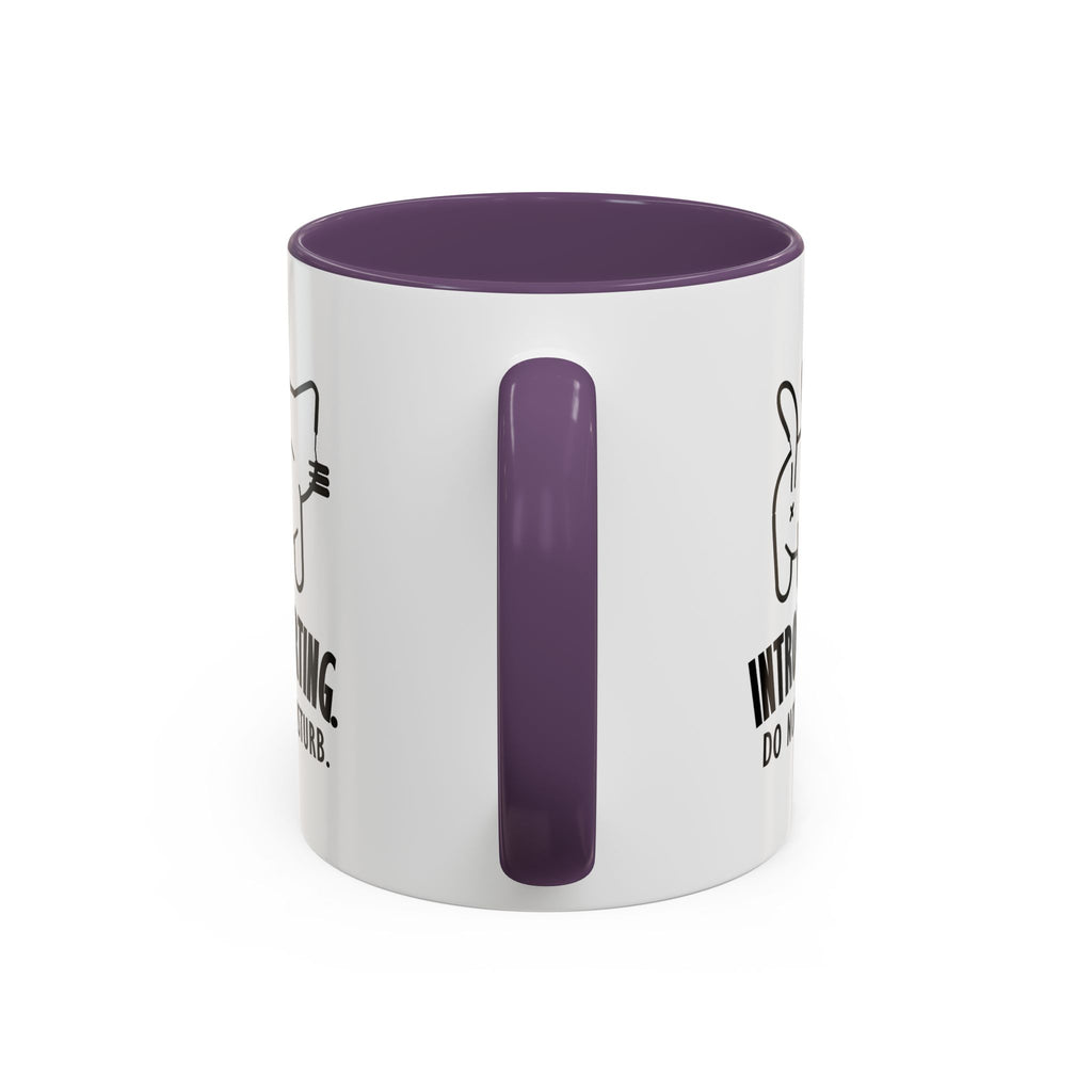 Introverting. Do Not Disturb. Two-Tone Cat Coffee Mug (11oz & 15oz)