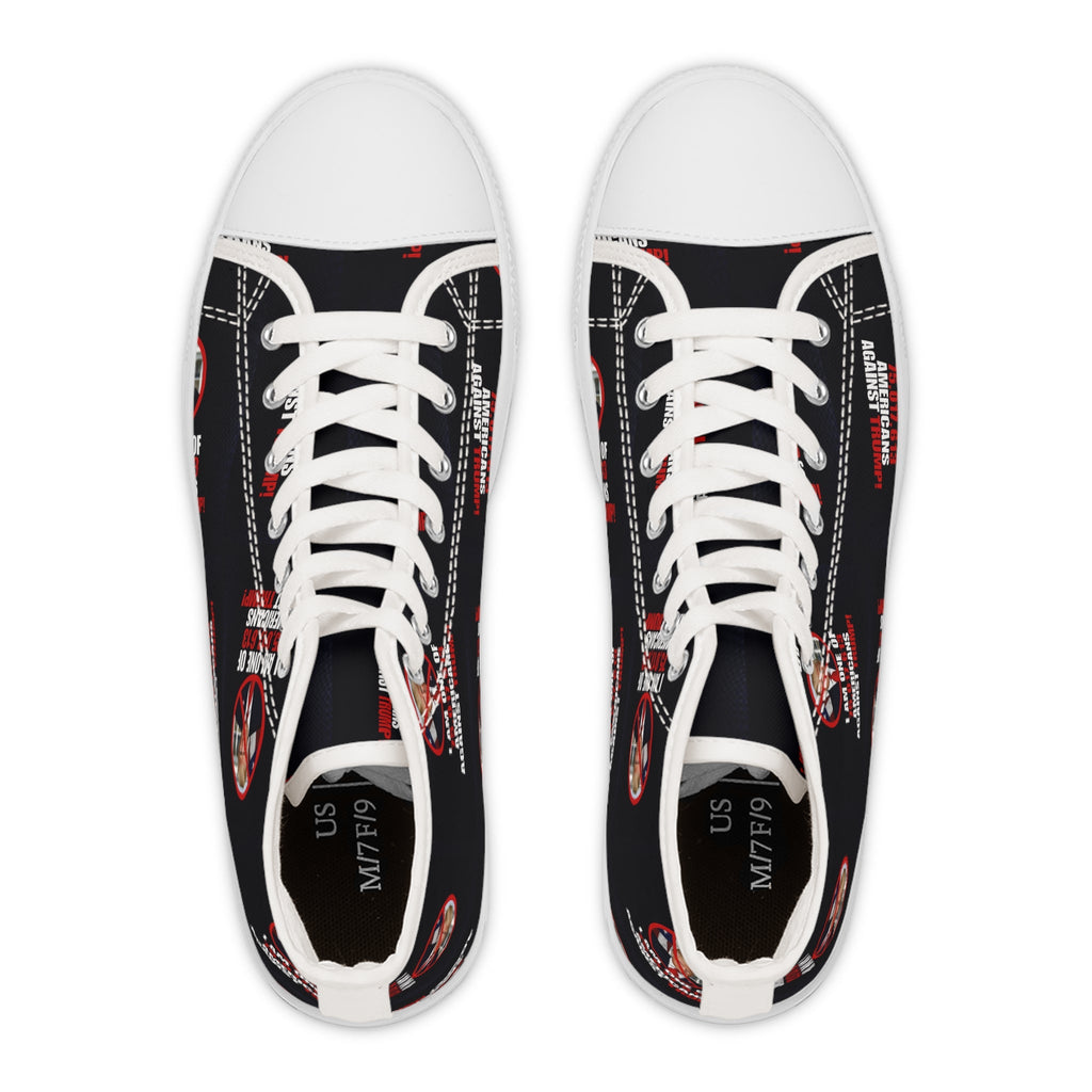 Women's High Top Sneakers - Americans Against Trump Printify